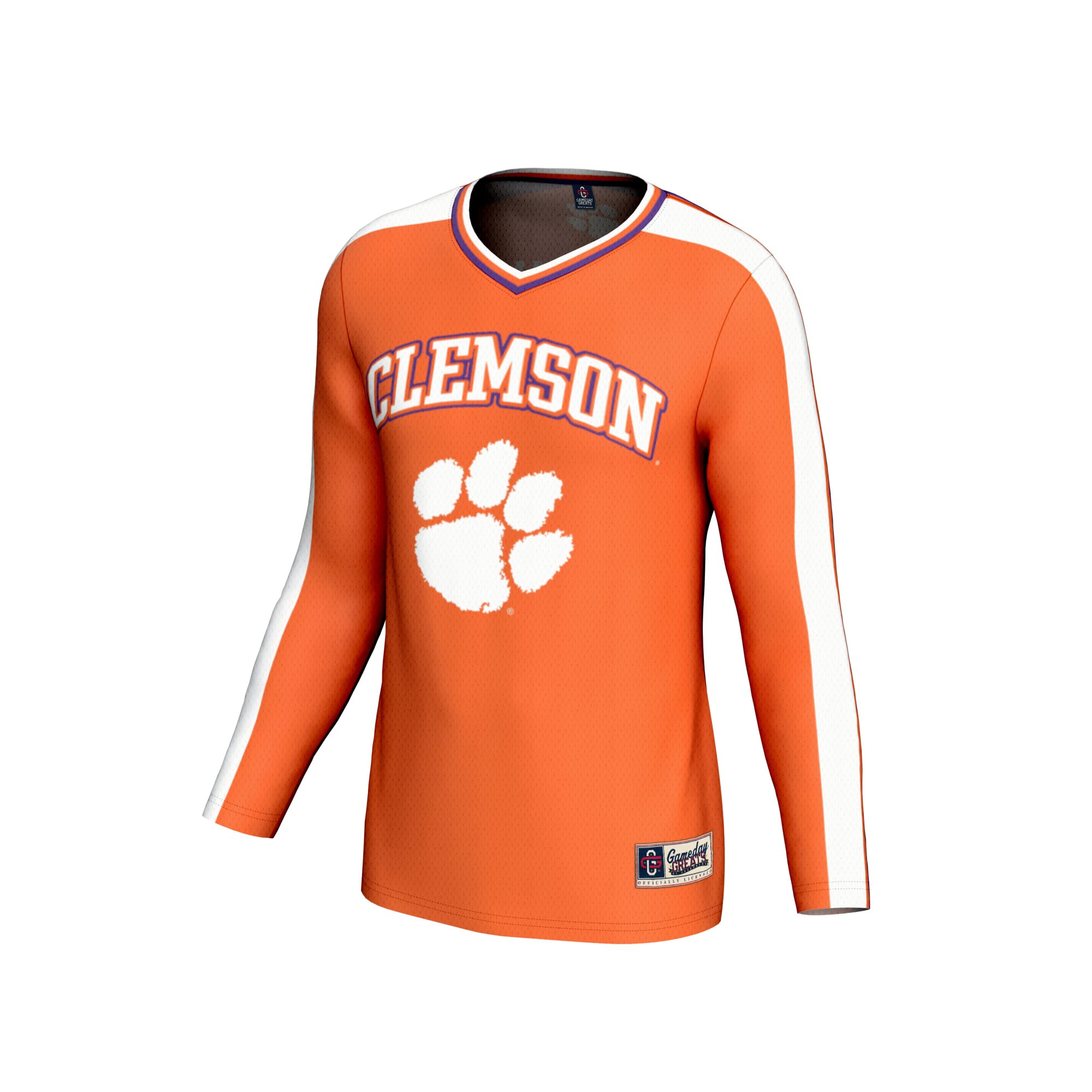 Clemson Tigers Unisex Lightweight Collegiate Volleyball Fashion Jersey Orange - front view