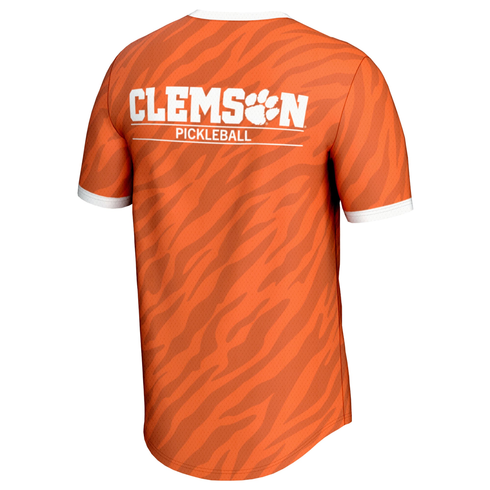 Clemson Tigers Unisex Lightweight Pickleball Jersey Orange - back view