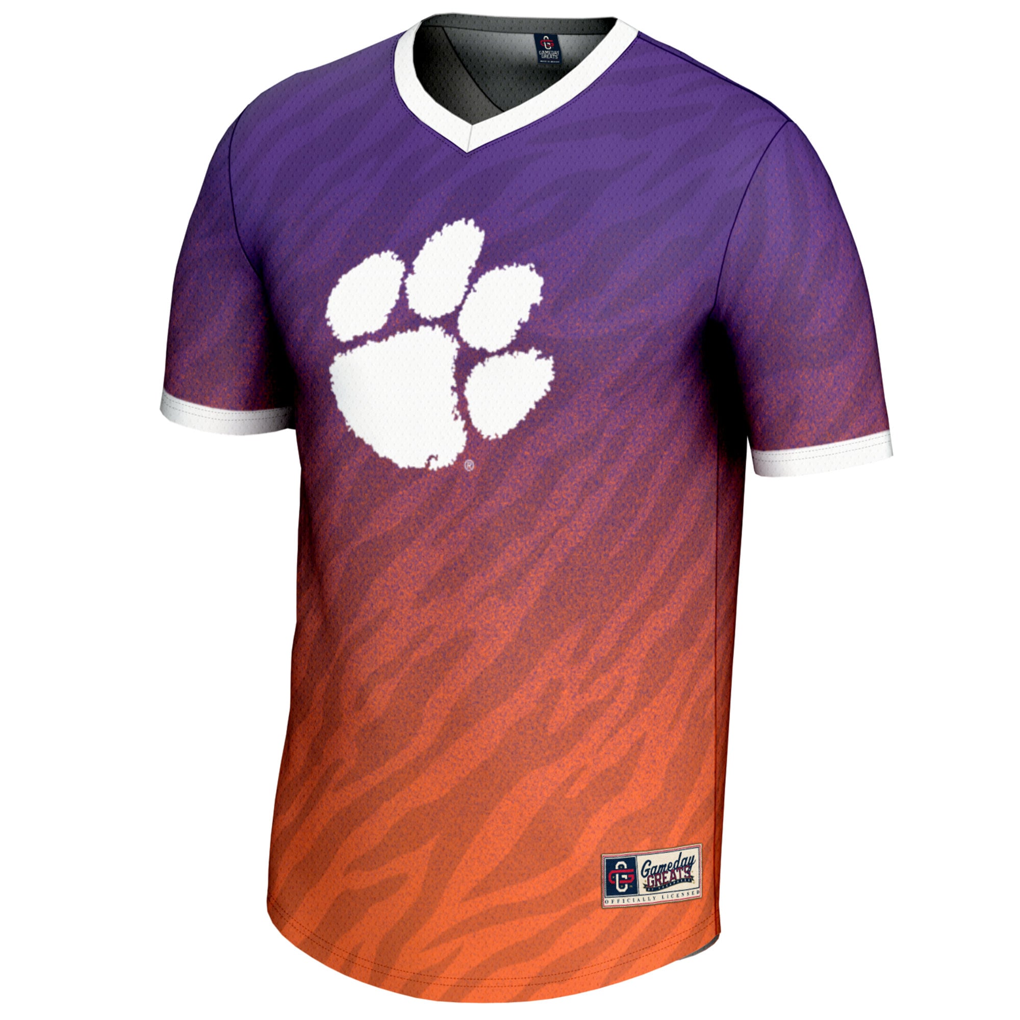 Clemson Tigers Unisex Lightweight Pickleball Jersey Purple - front view