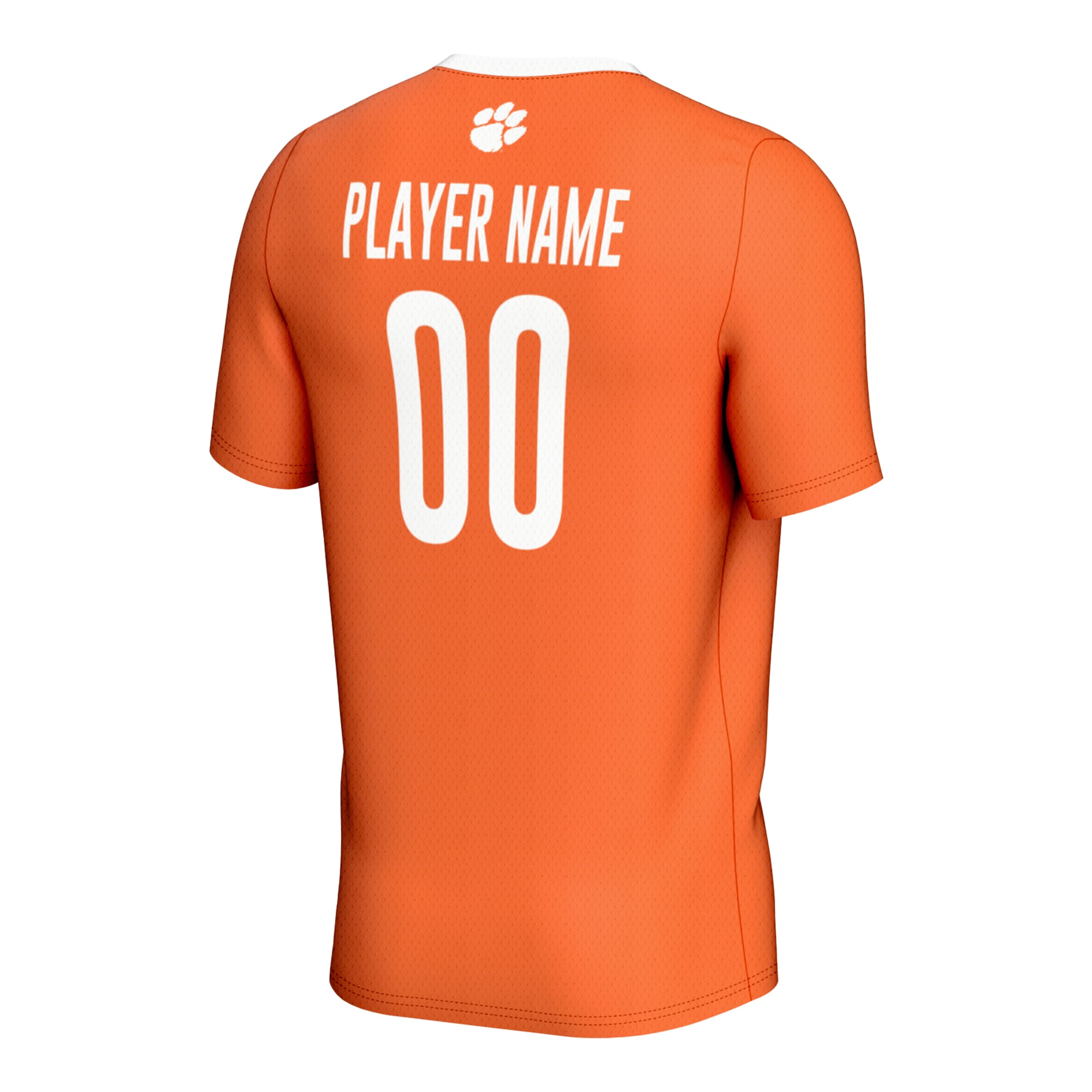 Clemson Tigers Unisex Lightweight Soccer Jersey Orange - back view