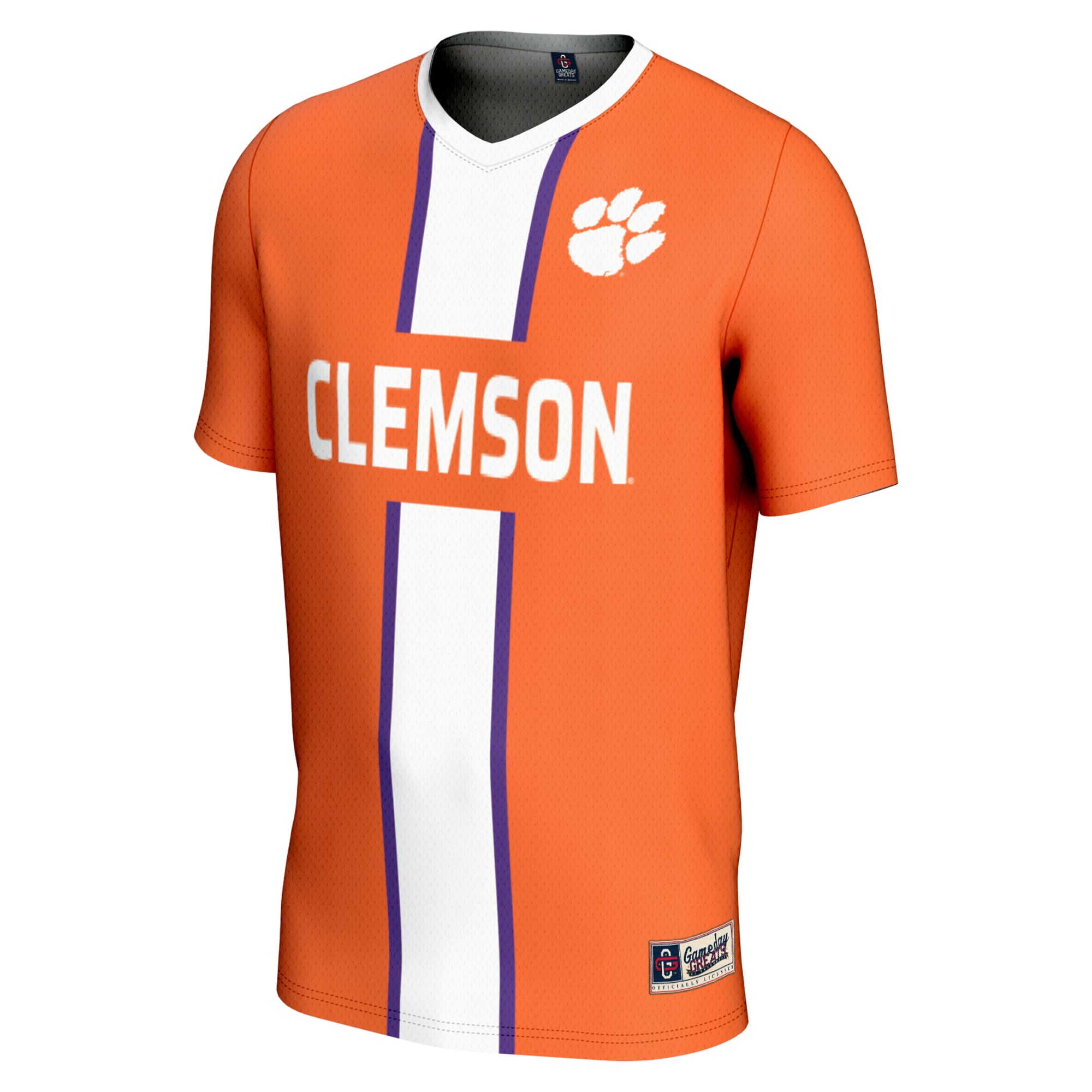 Clemson Tigers Unisex Lightweight Soccer Jersey Orange - front view