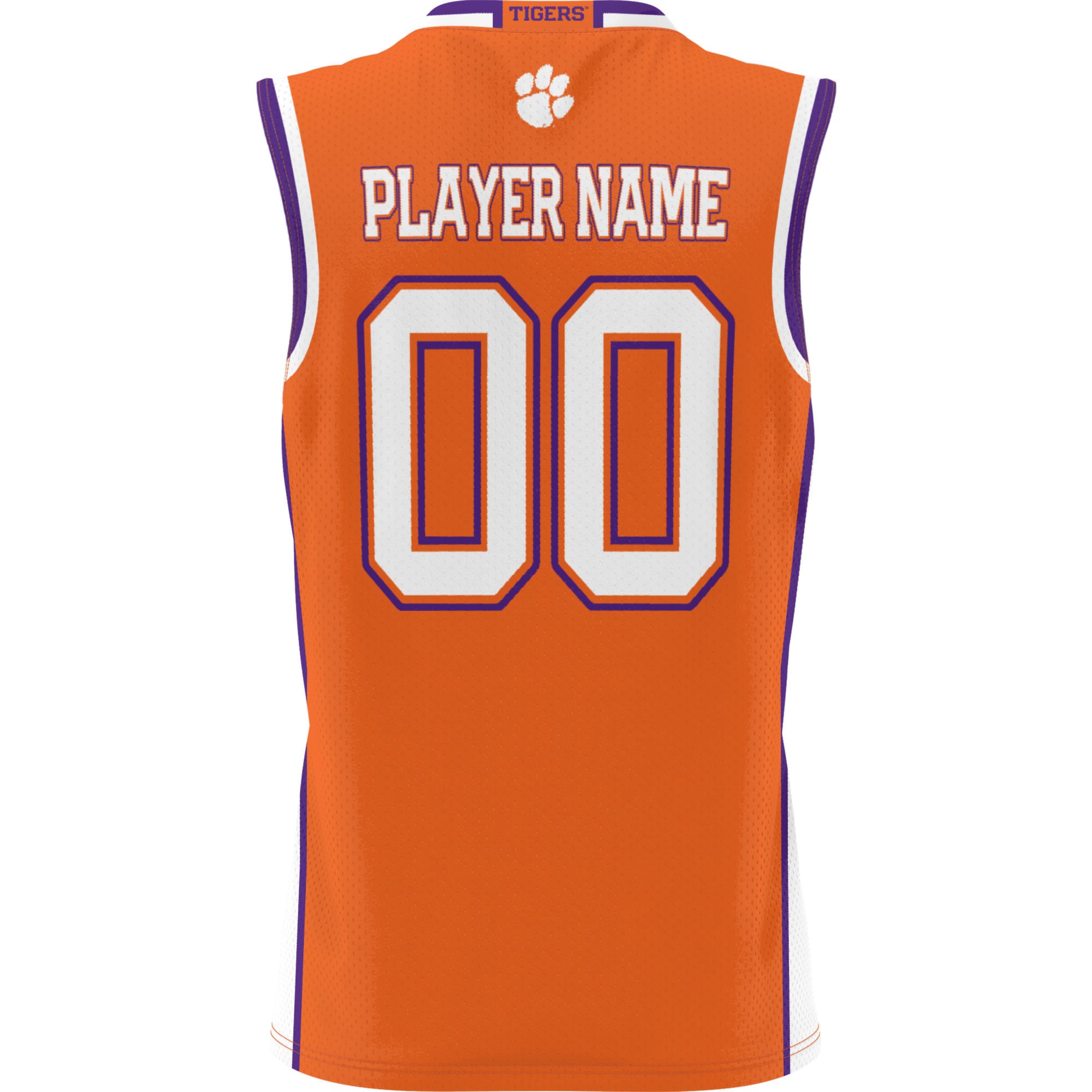 Clemson Tigers Unisex Lightweight Women's Basketball Jersey Orange - back view