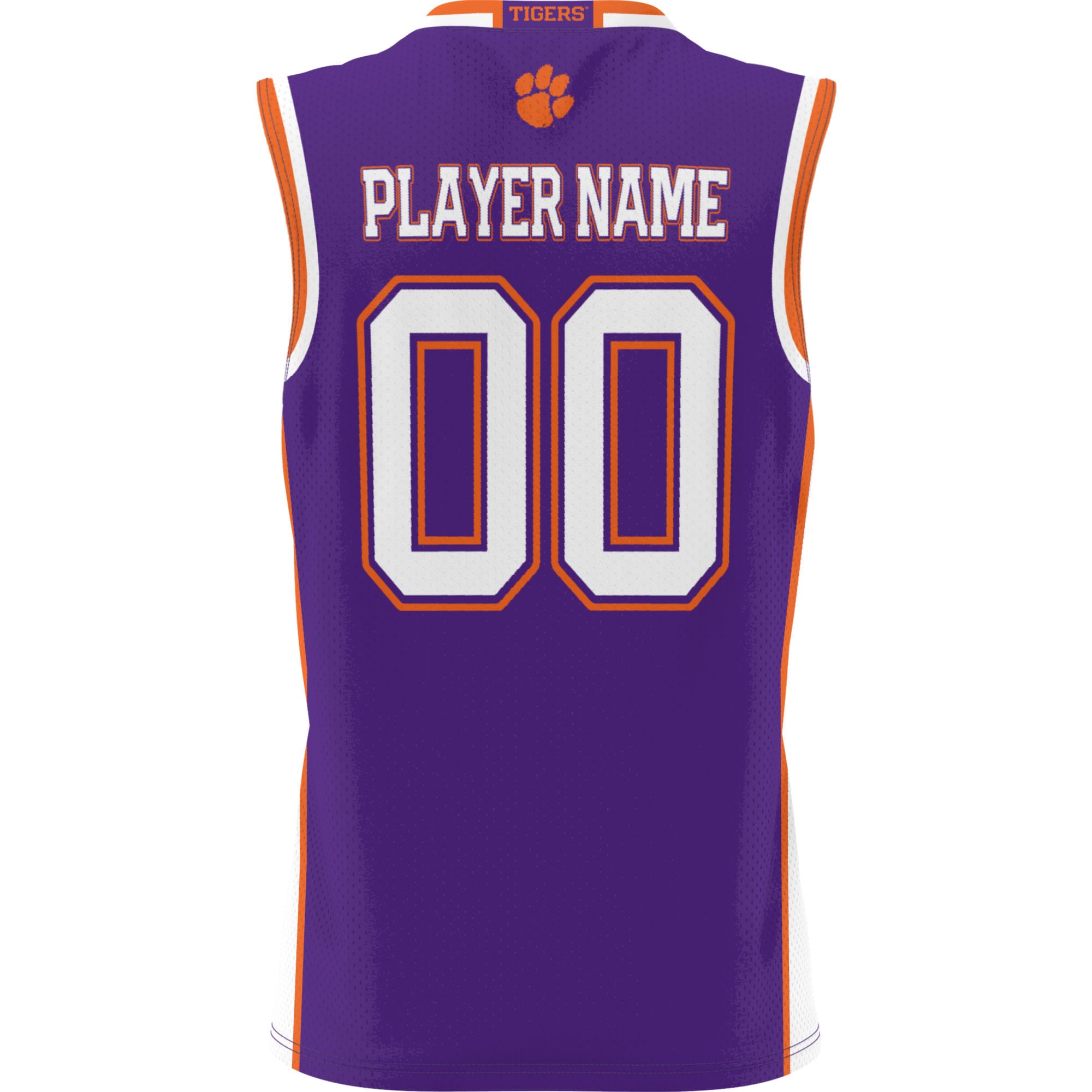 Clemson Tigers Unisex Lightweight Women's Basketball Jersey Purple - back view