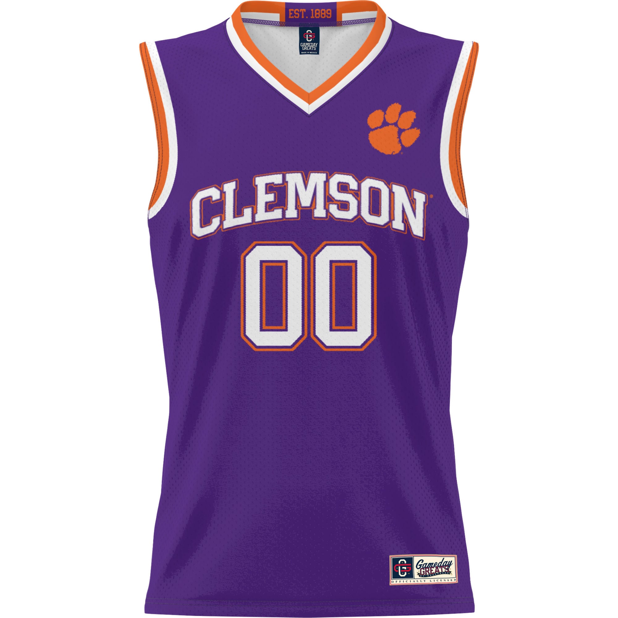 Clemson Tigers Unisex Lightweight Women's Basketball Jersey Purple - front view
