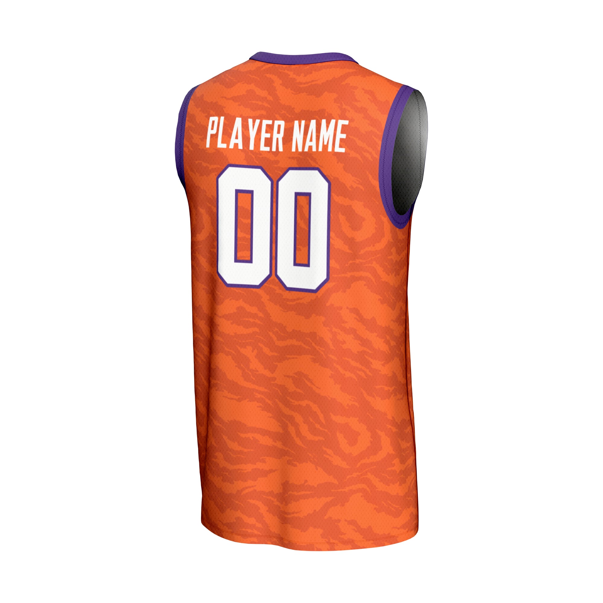 Clemson Tigers Unisex Women's Basketball Lightweight Jersey Orange - back view