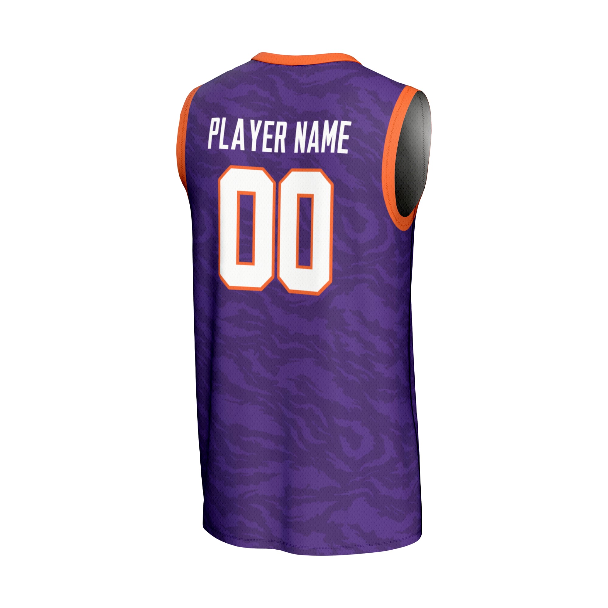 Clemson Tigers Unisex Women's Basketball Lightweight Jersey Purple - back view