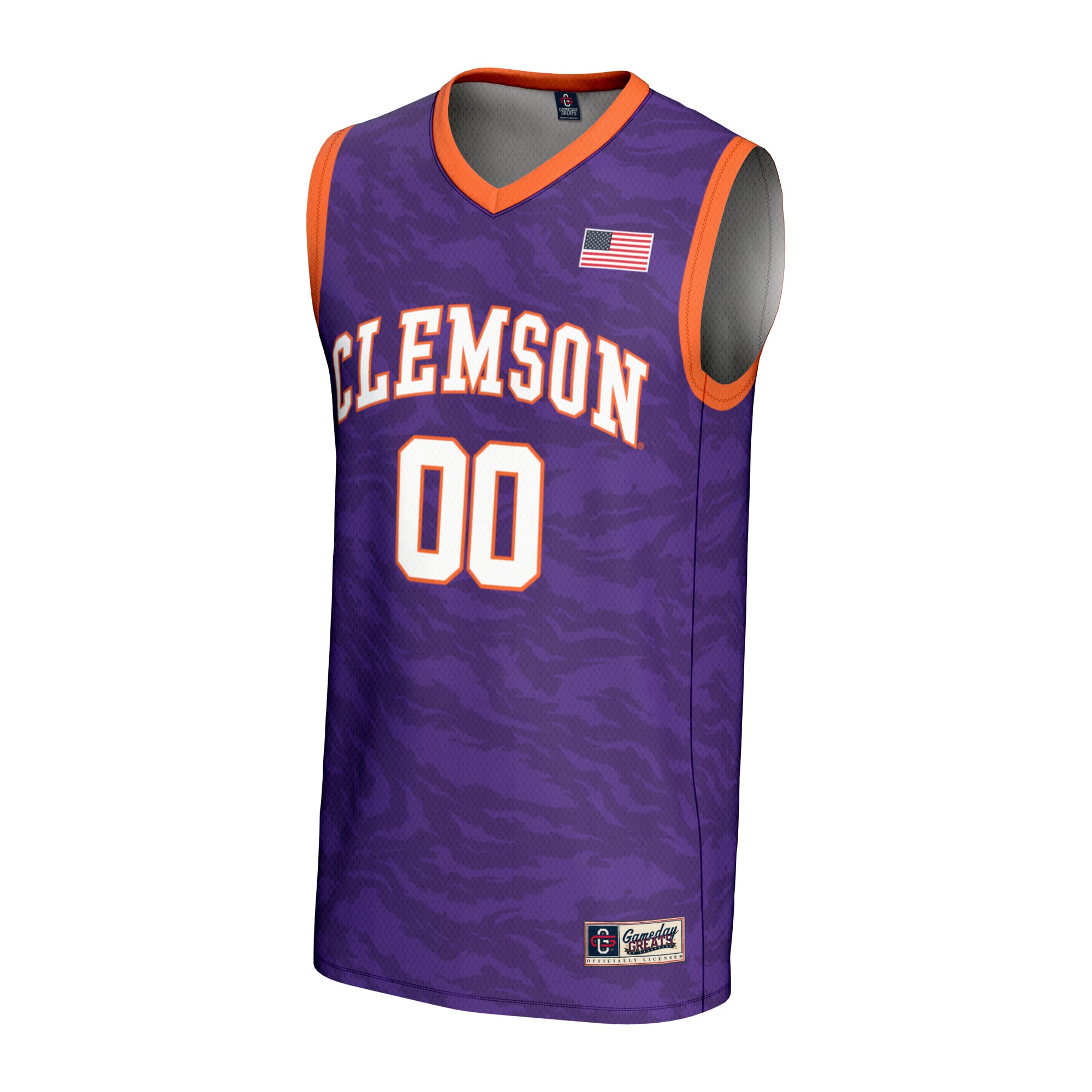 Clemson Tigers Unisex Women's Basketball Lightweight Jersey Purple - front view