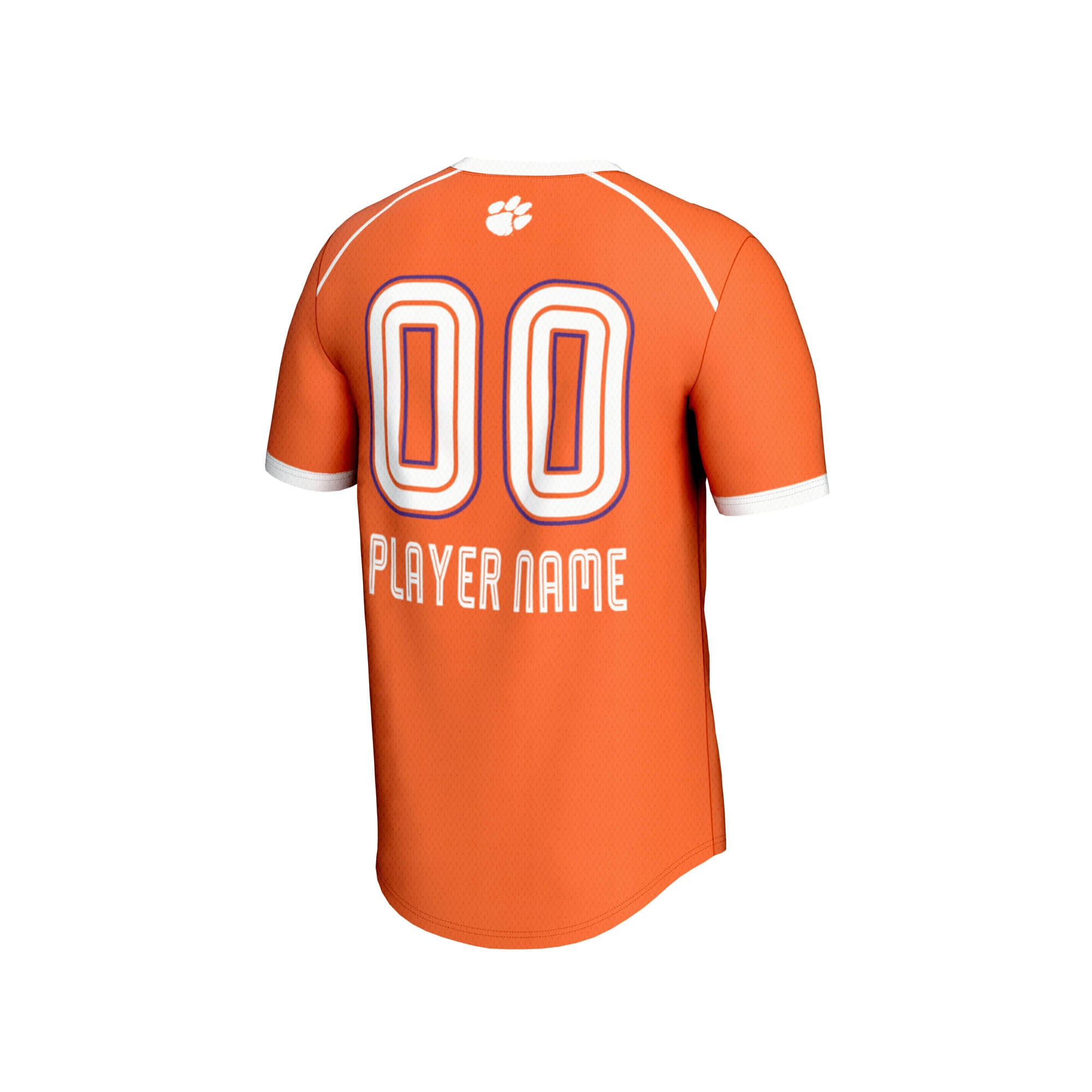 Clemson Tigers Unisex Women's Lacrosse Lightweight Jersey Orange - back view