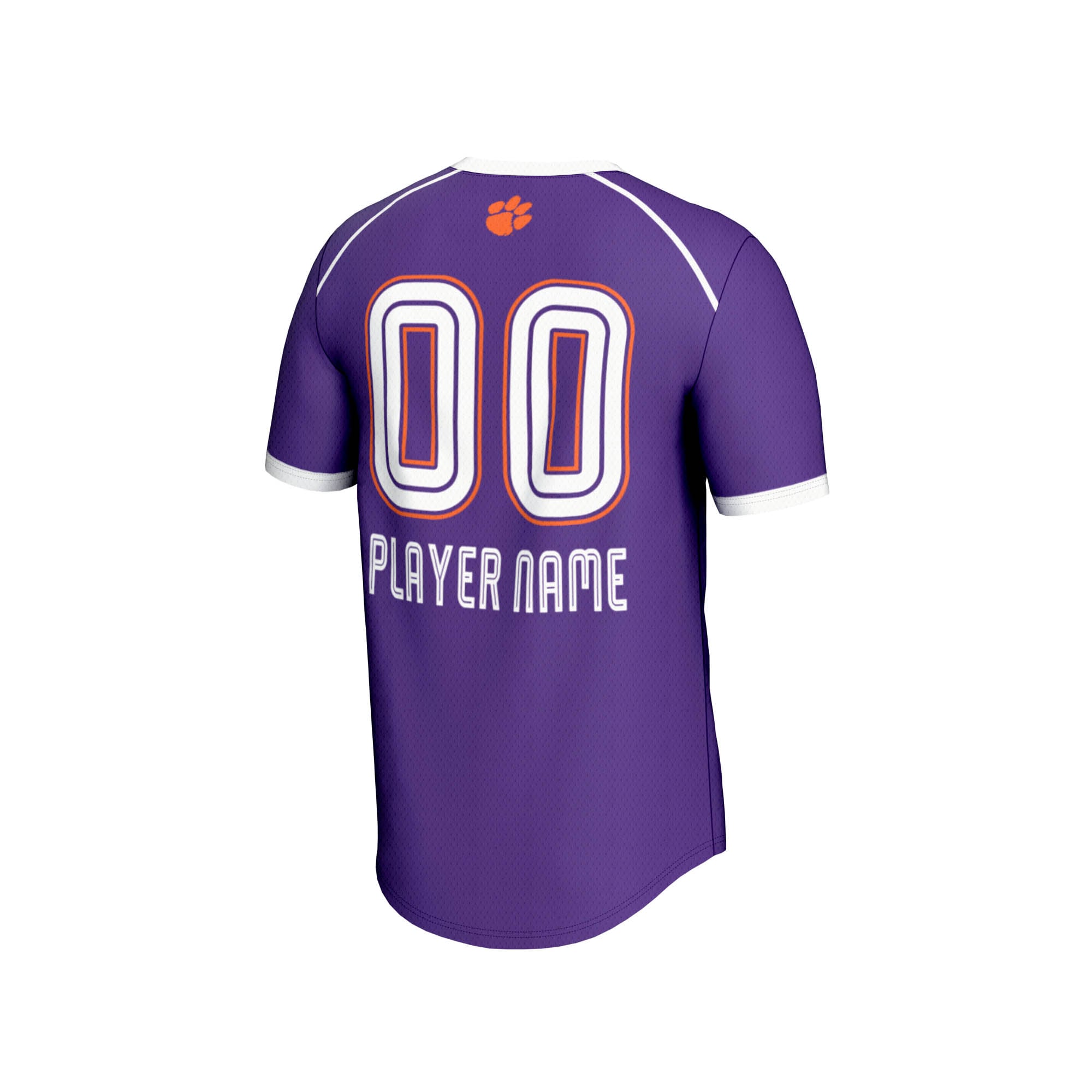 Clemson Tigers Unisex Women's Lacrosse Lightweight Jersey Purple - back view