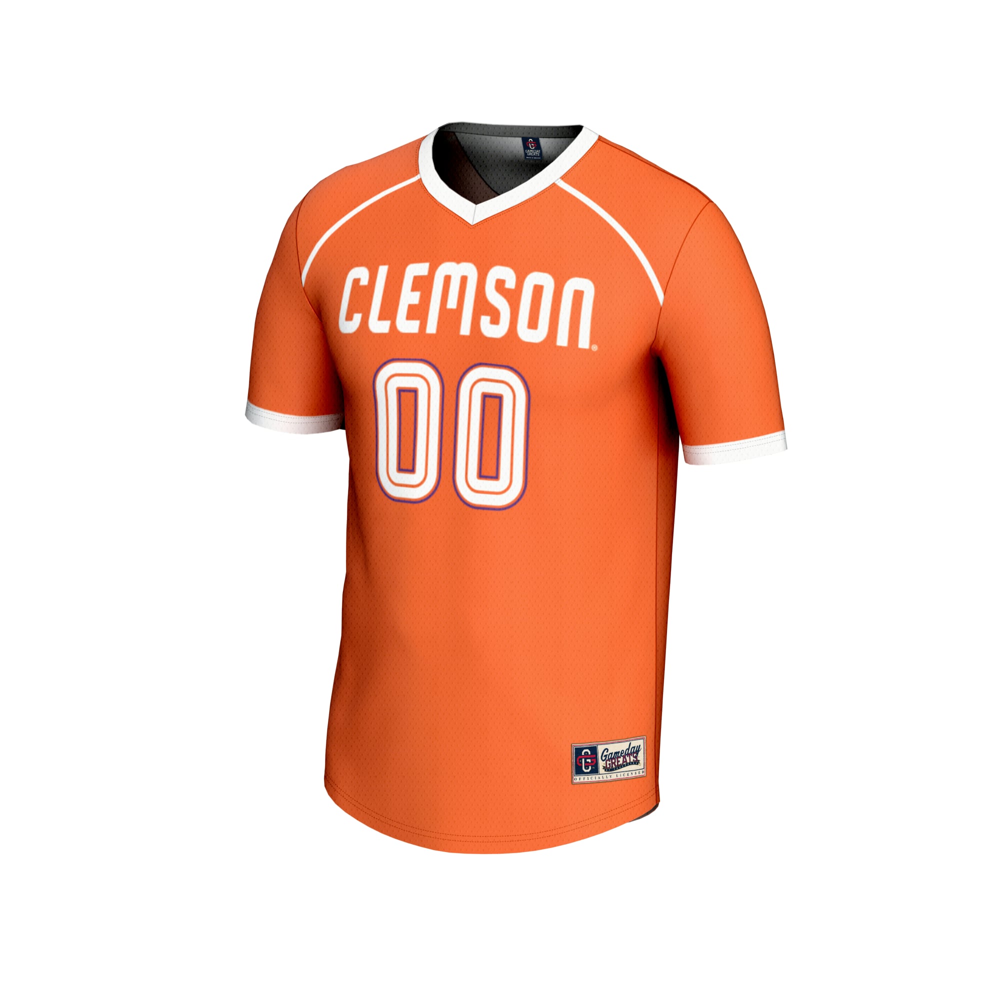 Clemson Tigers Women's Custom V-Neck Lacrosse Fashion Jersey - Orange - front view