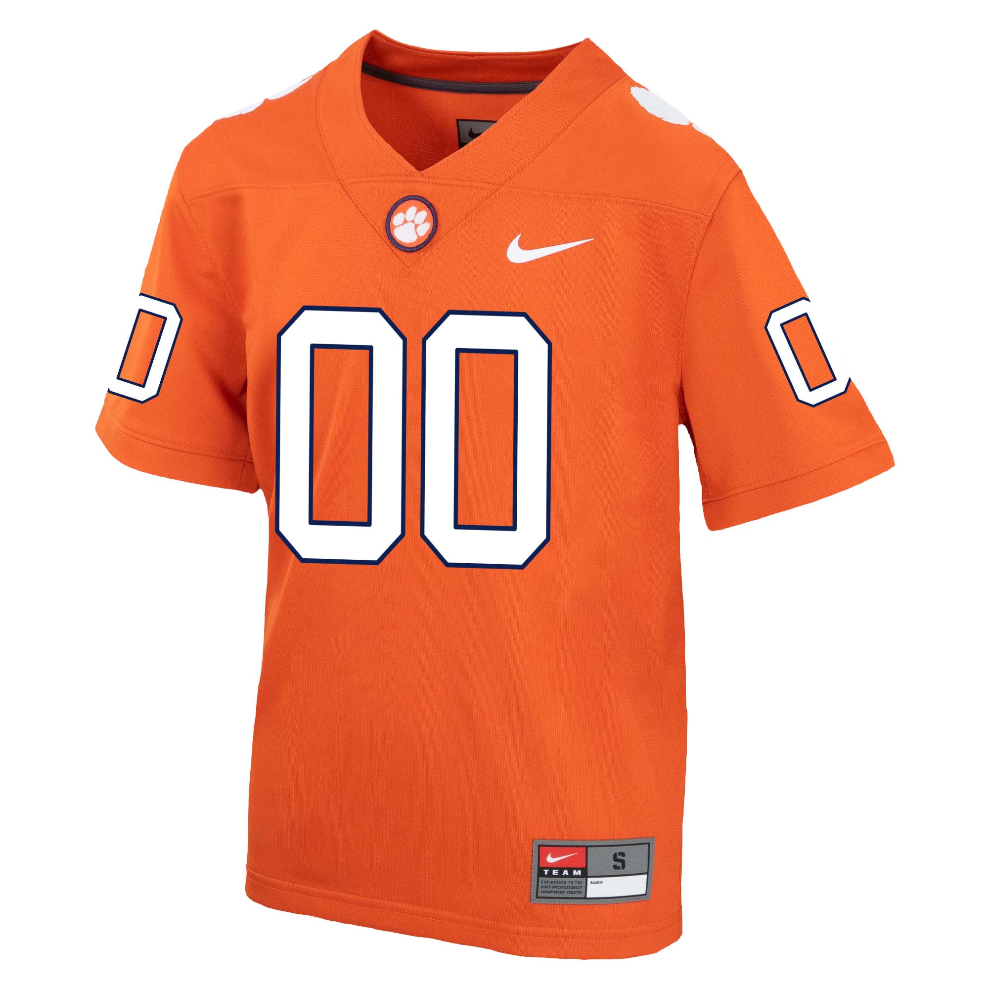 Clemson Tigers Youth Custom Jersey Orange - front view