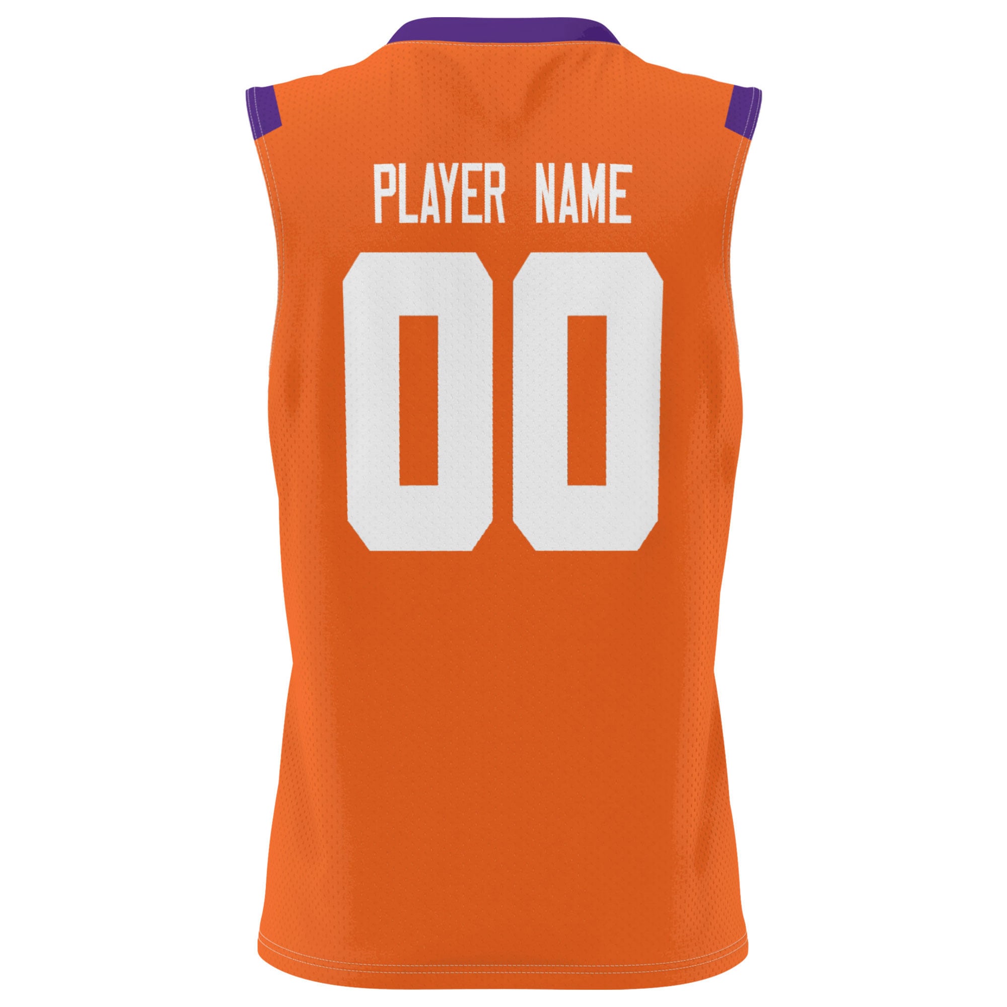 Clemson Tigers Youth Lightweight Men's Basketball Jersey Orange - back view