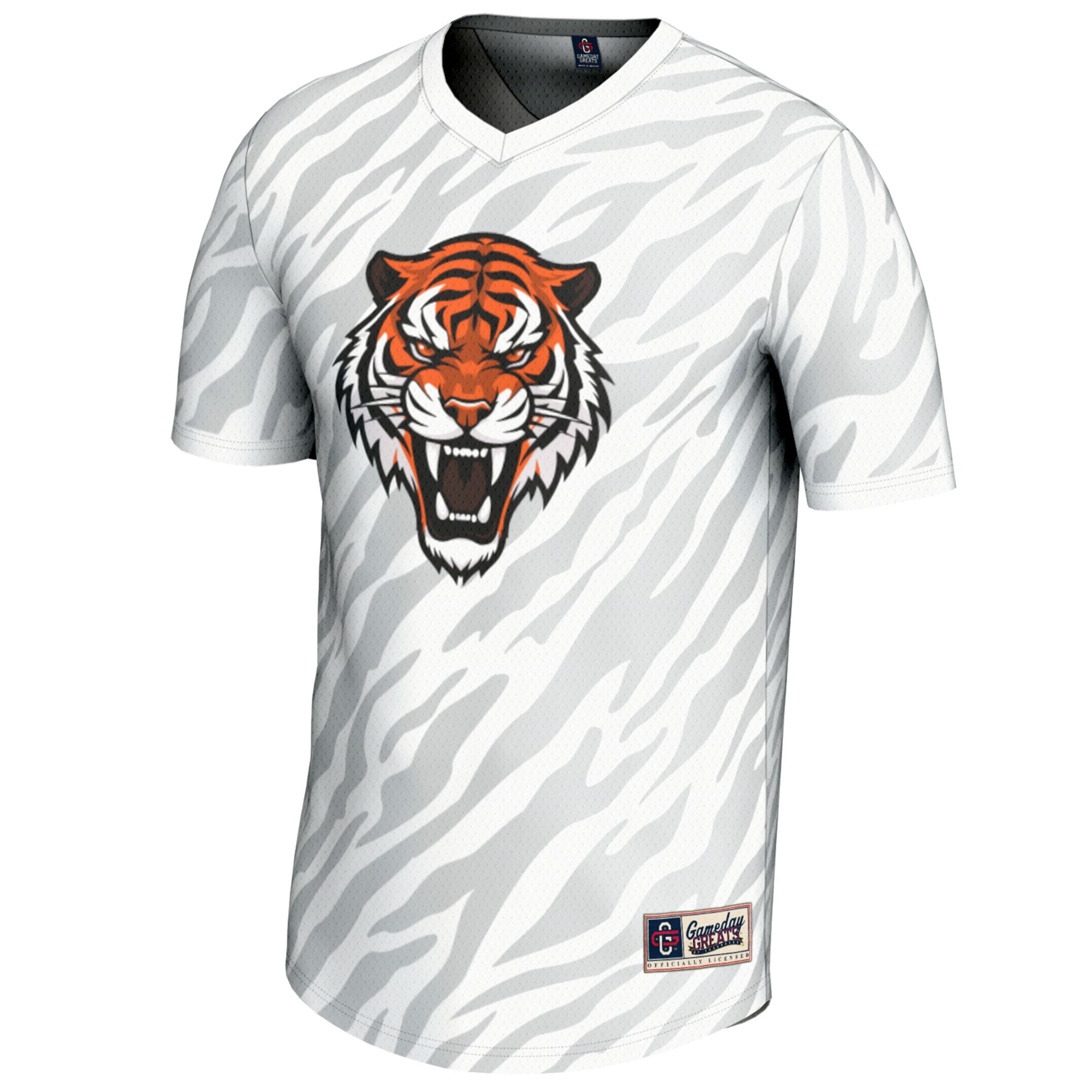 Clemson Tigers Youth Lightweight Pickleball Jersey White - front view