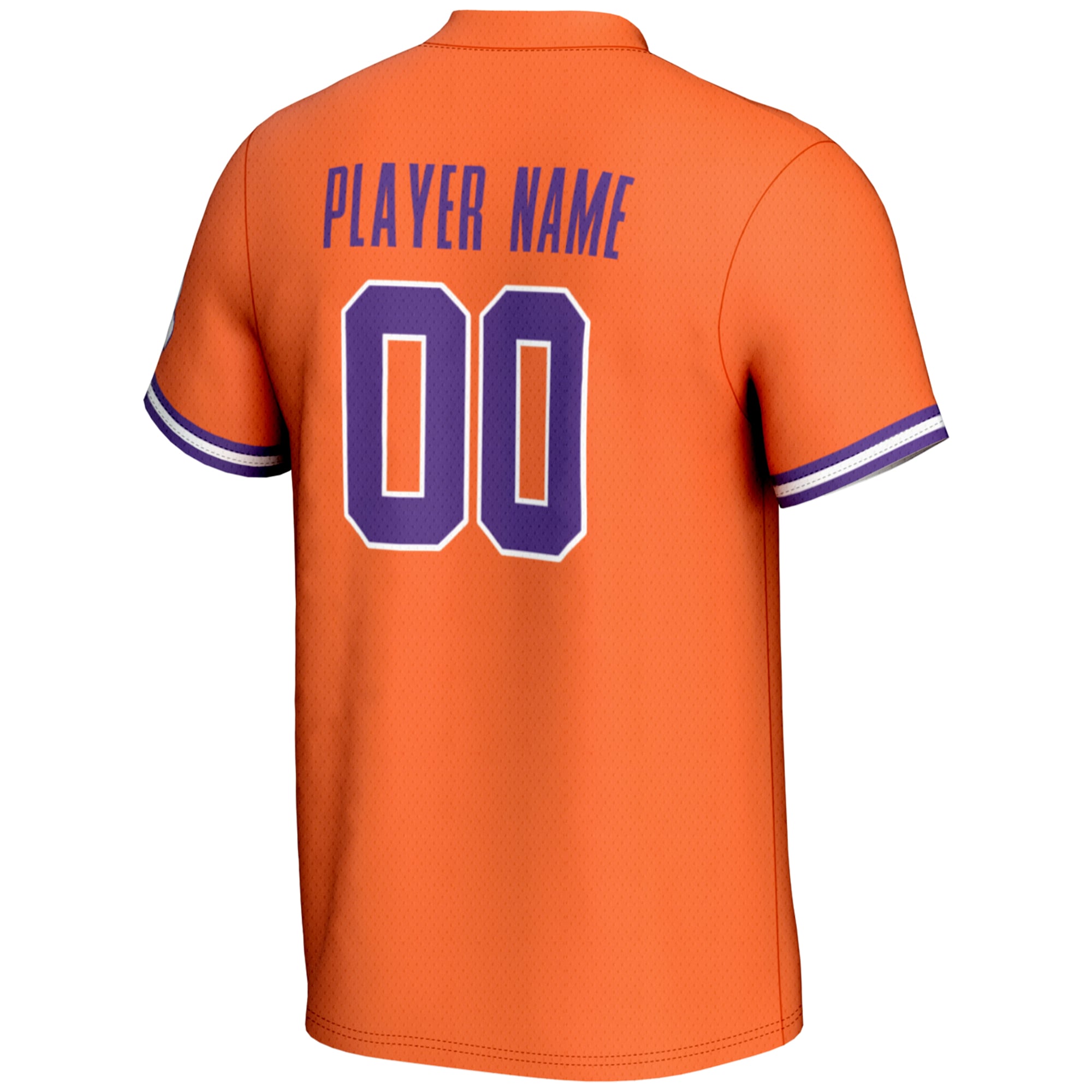 Clemson Tigers Youth Lightweight Softball Jersey Orange - back view