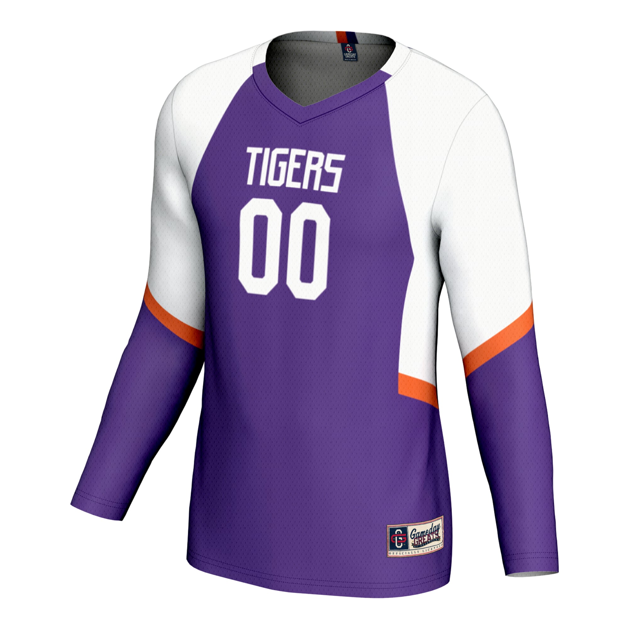 Clemson Tigers Youth Lightweight Volleyball Jersey Purple - front view