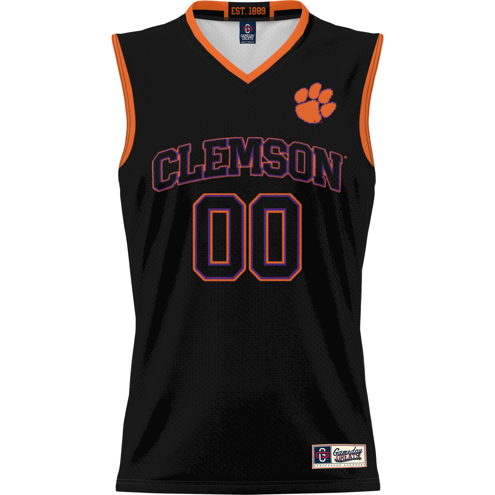 Clemson Tigers Youth Lightweight Women's Basketball Jersey Black - front view