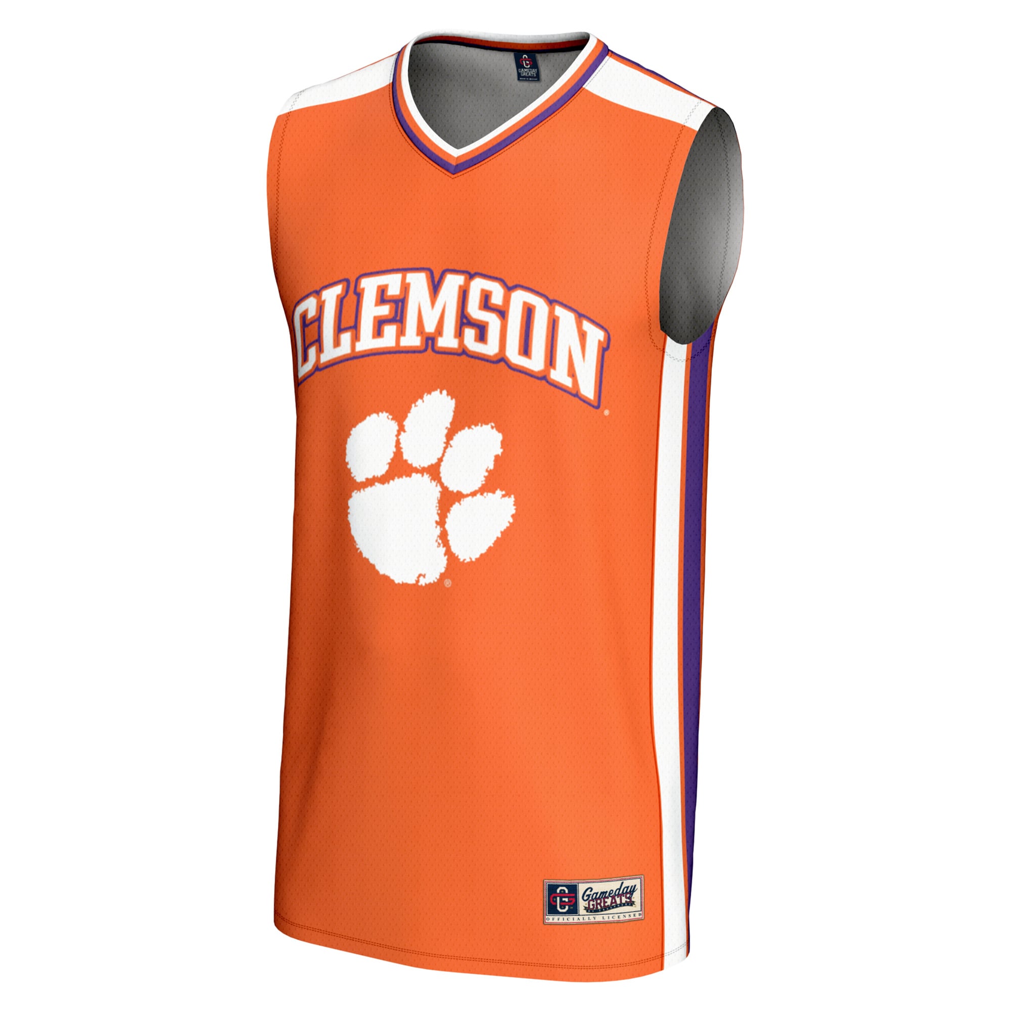 Clemson Tigers Youth Spirit Basketball Jersey Orange - front view