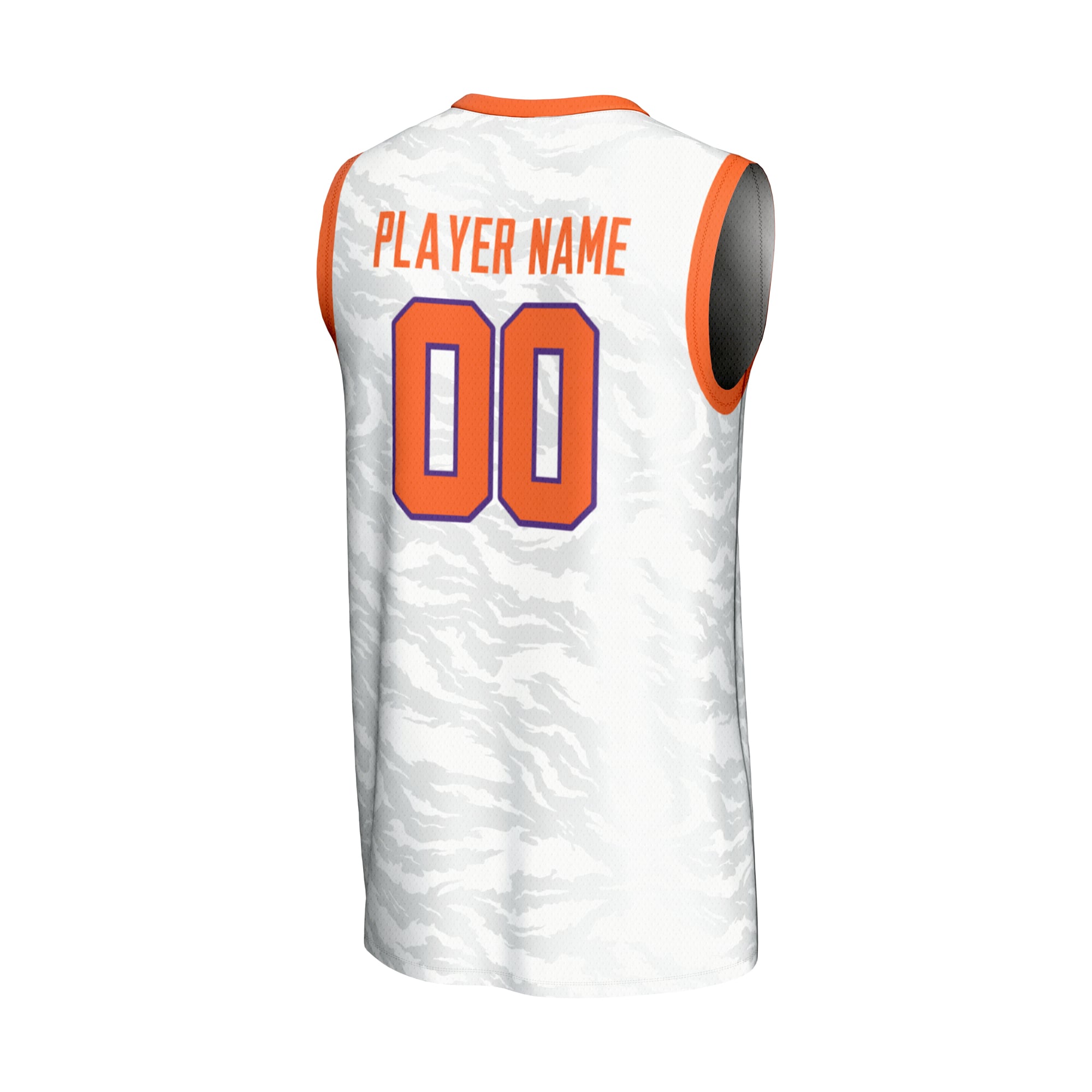Clemson Tigers Youth Women's Basketball Lightweight Jersey White - back view