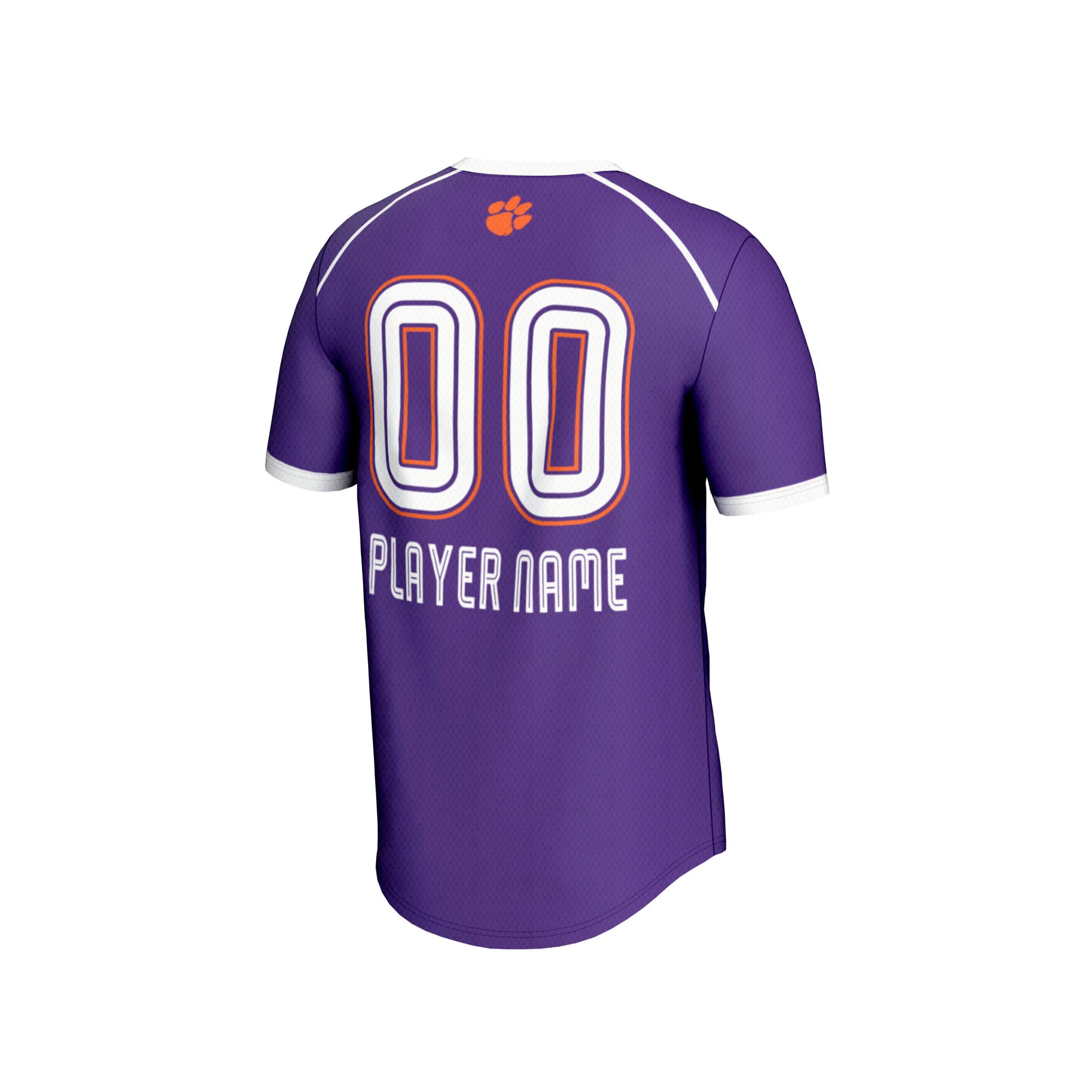 Clemson Tigers Youth Women's Lacrosse Lightweight Jersey Purple - back view