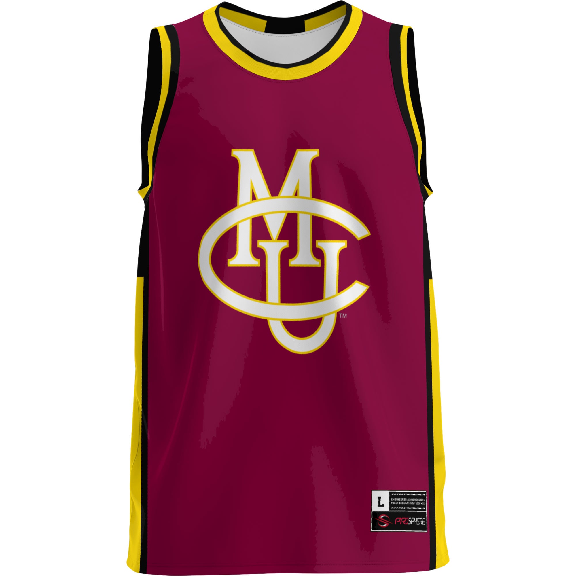 CMU Mavericks Lightweight Basketball Jersey Maroon - front view