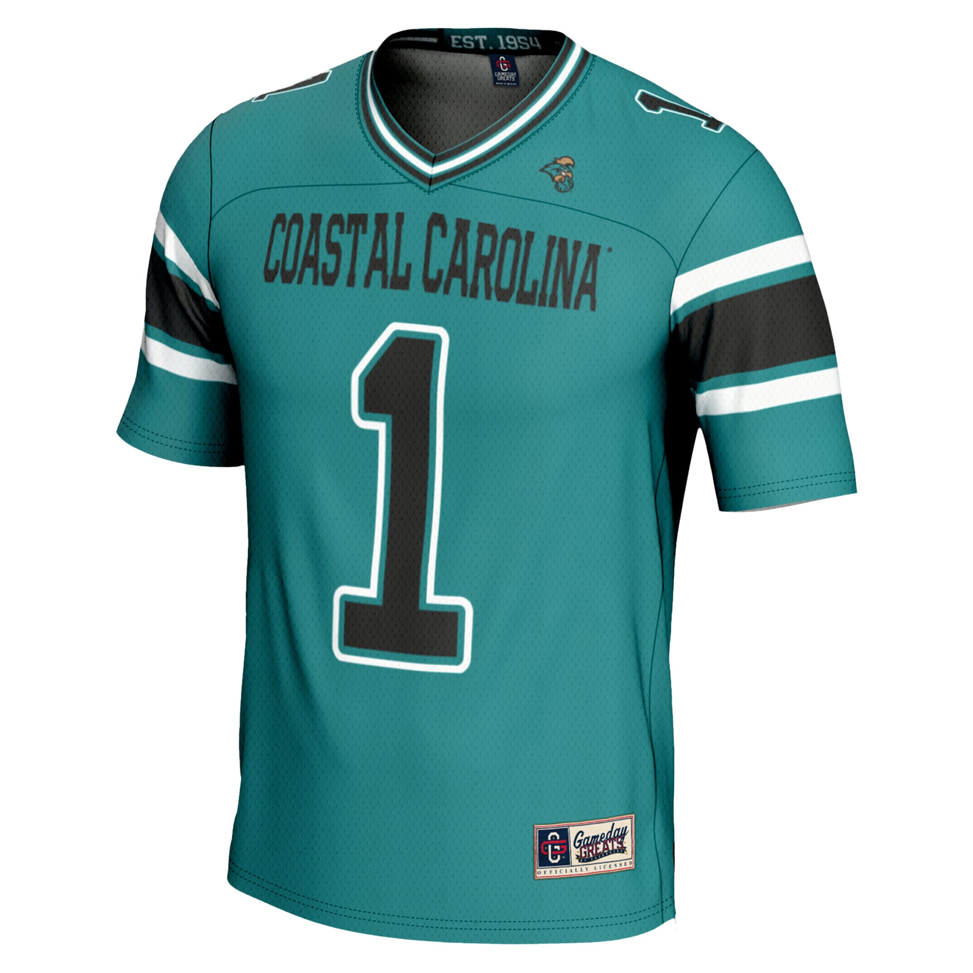 #1 Coastal Carolina Chanticleers Endzone Football Jersey Teal - back view