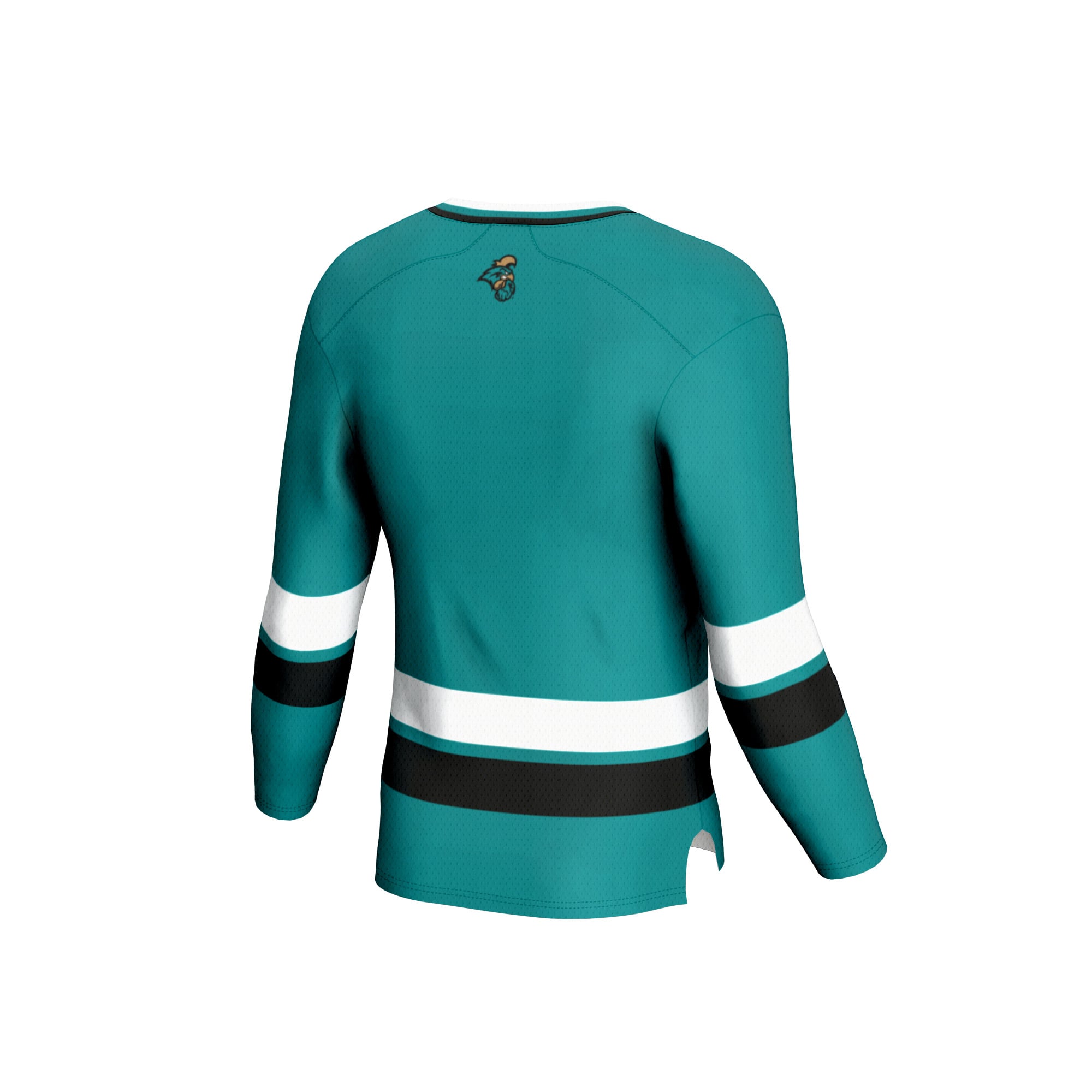 Coastal Carolina Chanticleers Hockey Jersey Teal - back view