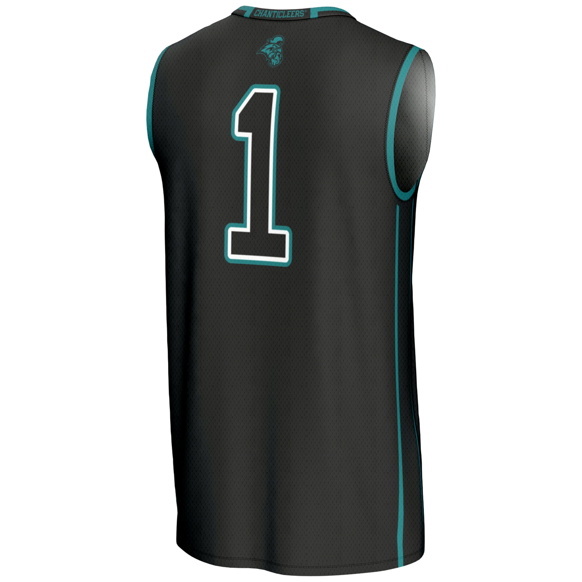 #1 Coastal Carolina Chanticleers Unisex Lightweight Basketball Jersey Black - back view