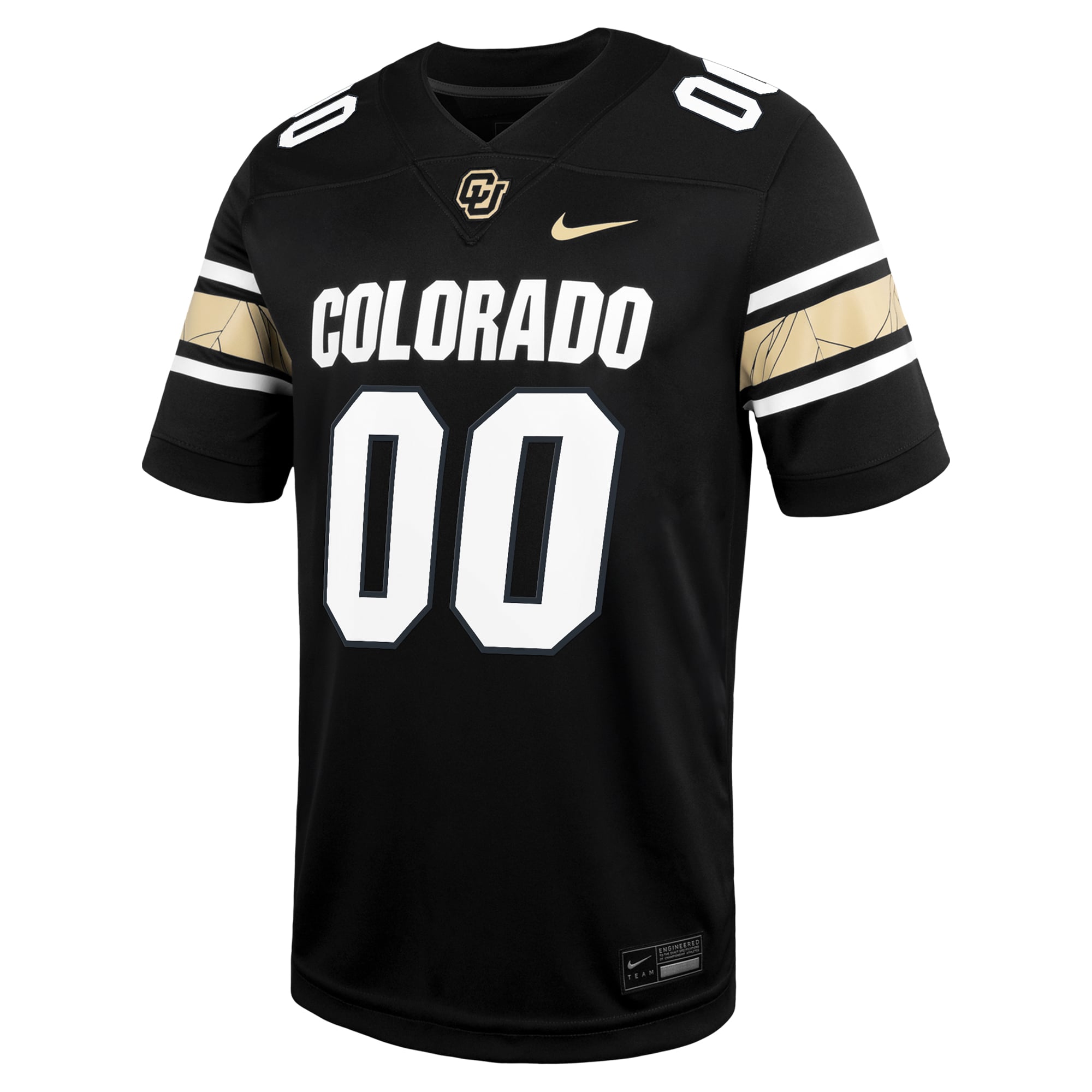 Colorado Buffaloes Custom Football Jersey Black - front view