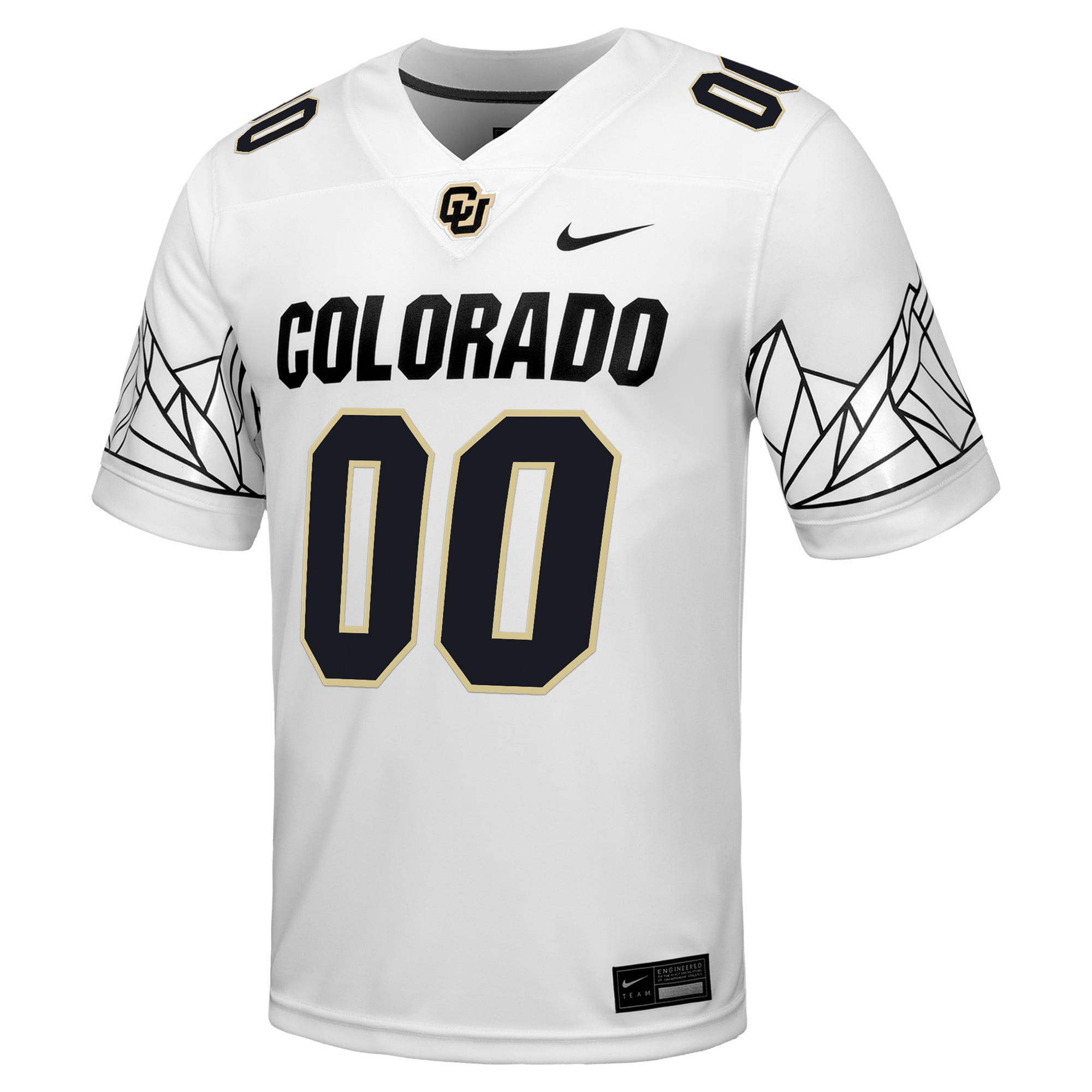 Colorado Buffaloes Custom Football Jersey White - front view