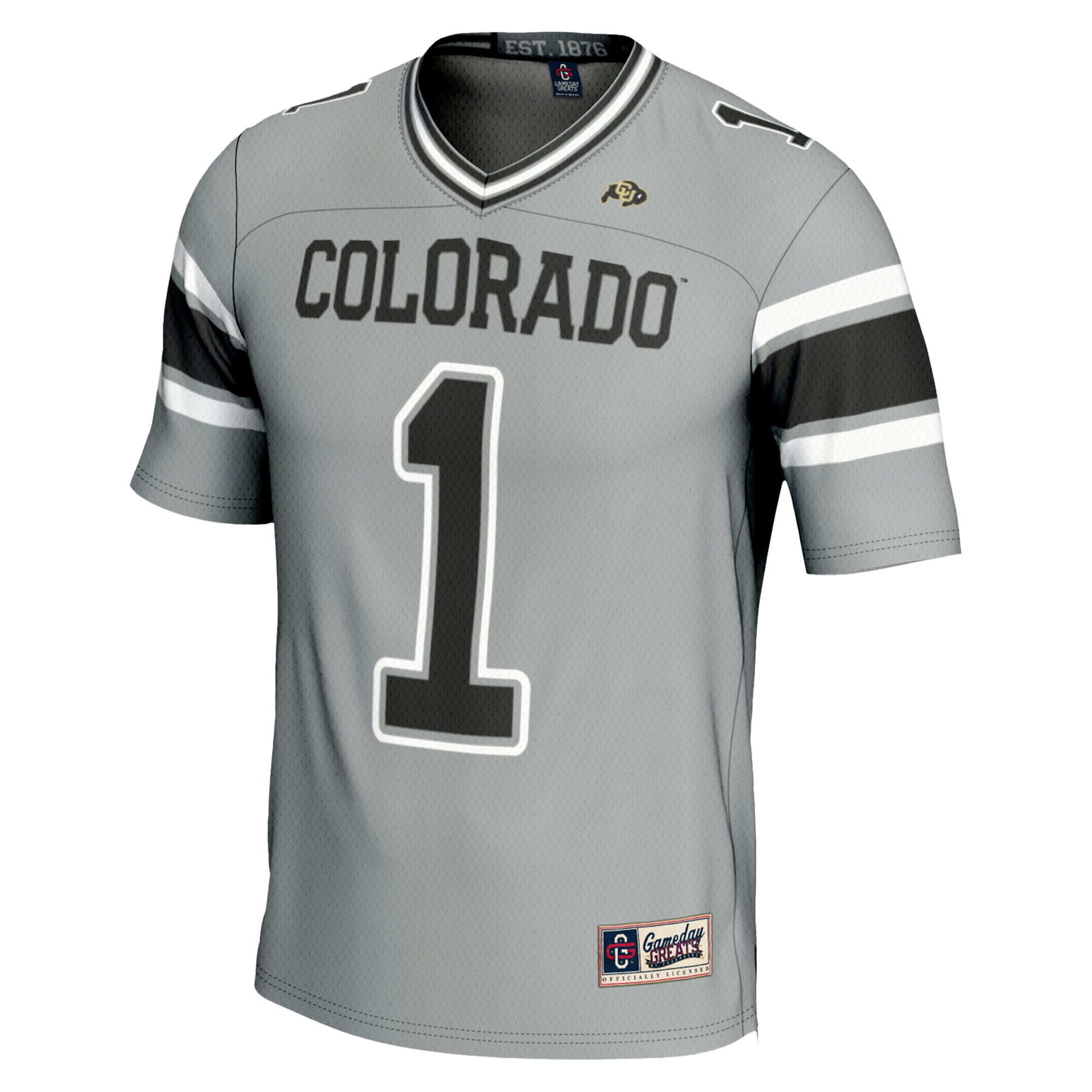 #1 Colorado Buffaloes Endzone Football Jersey Gray - back view
