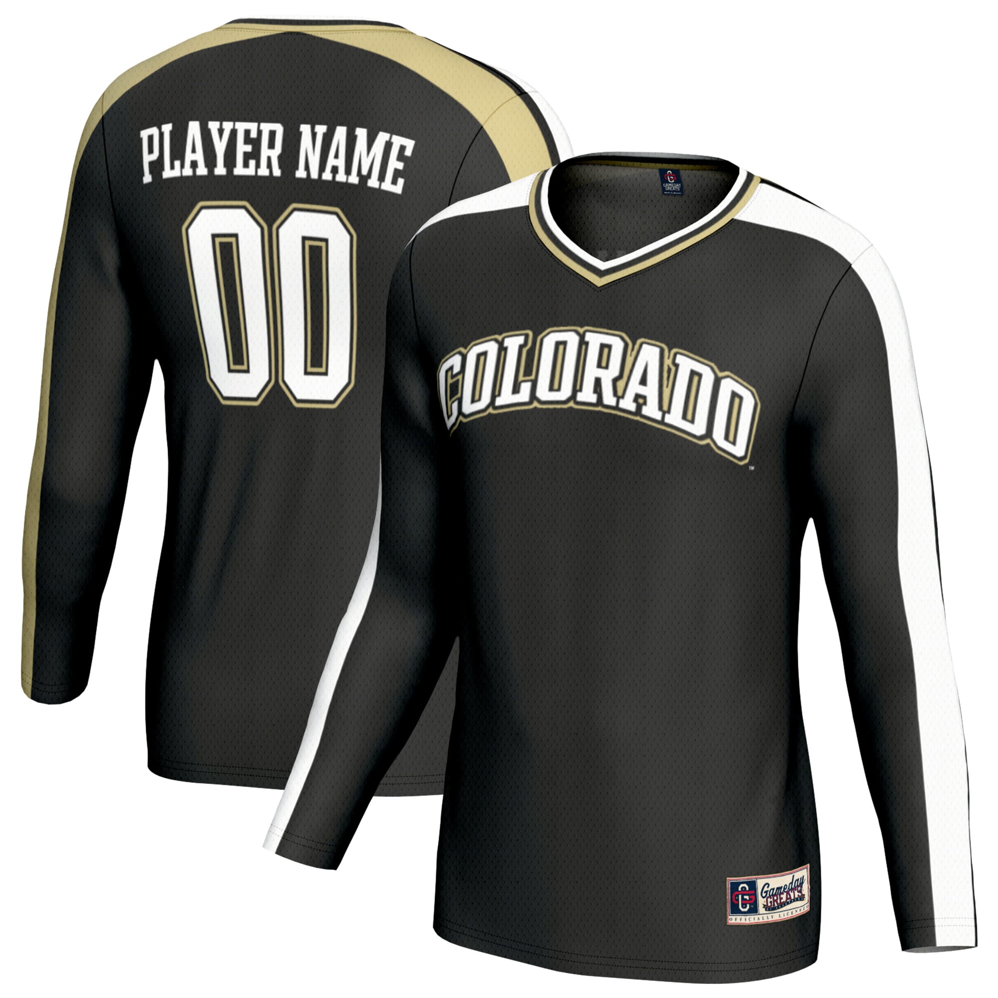 Colorado Buffaloes Unisex Collegiate Women's Volleyball Lightweight Fashion - front and back view