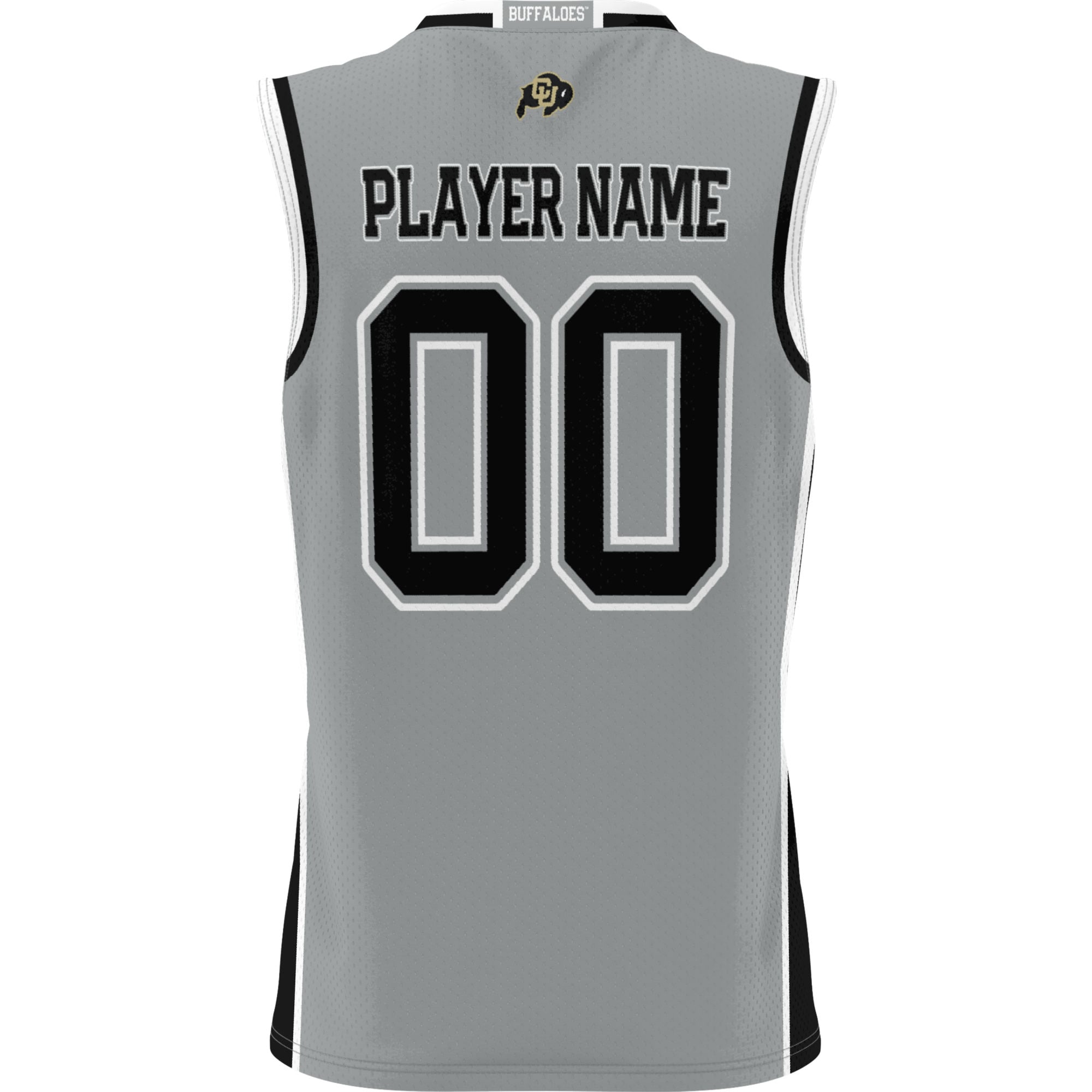 Colorado Buffaloes Unisex Lightweight Basketball Jersey Gray - back view