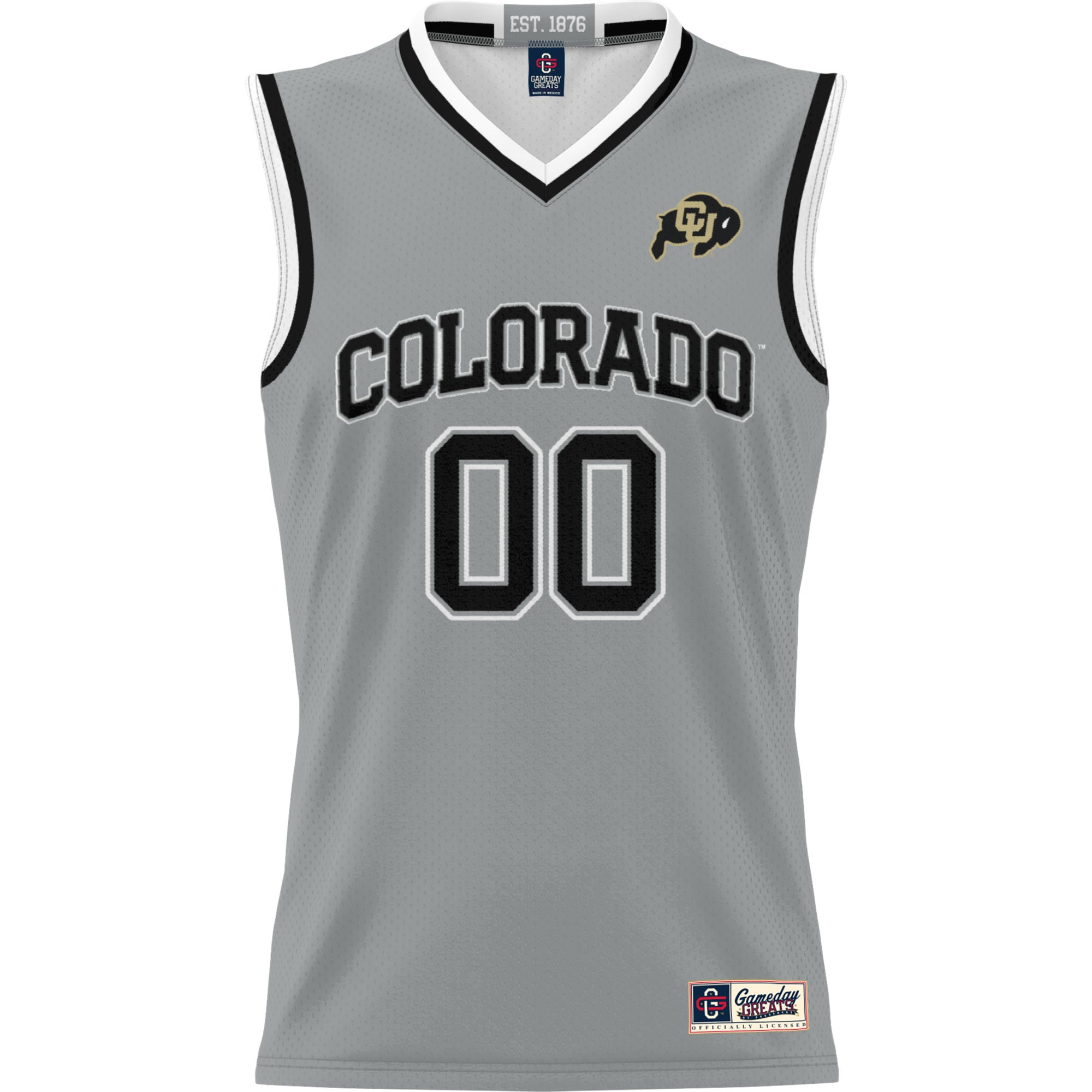 Colorado Buffaloes Youth Lightweight Men's Basketball Jersey Gray - front view