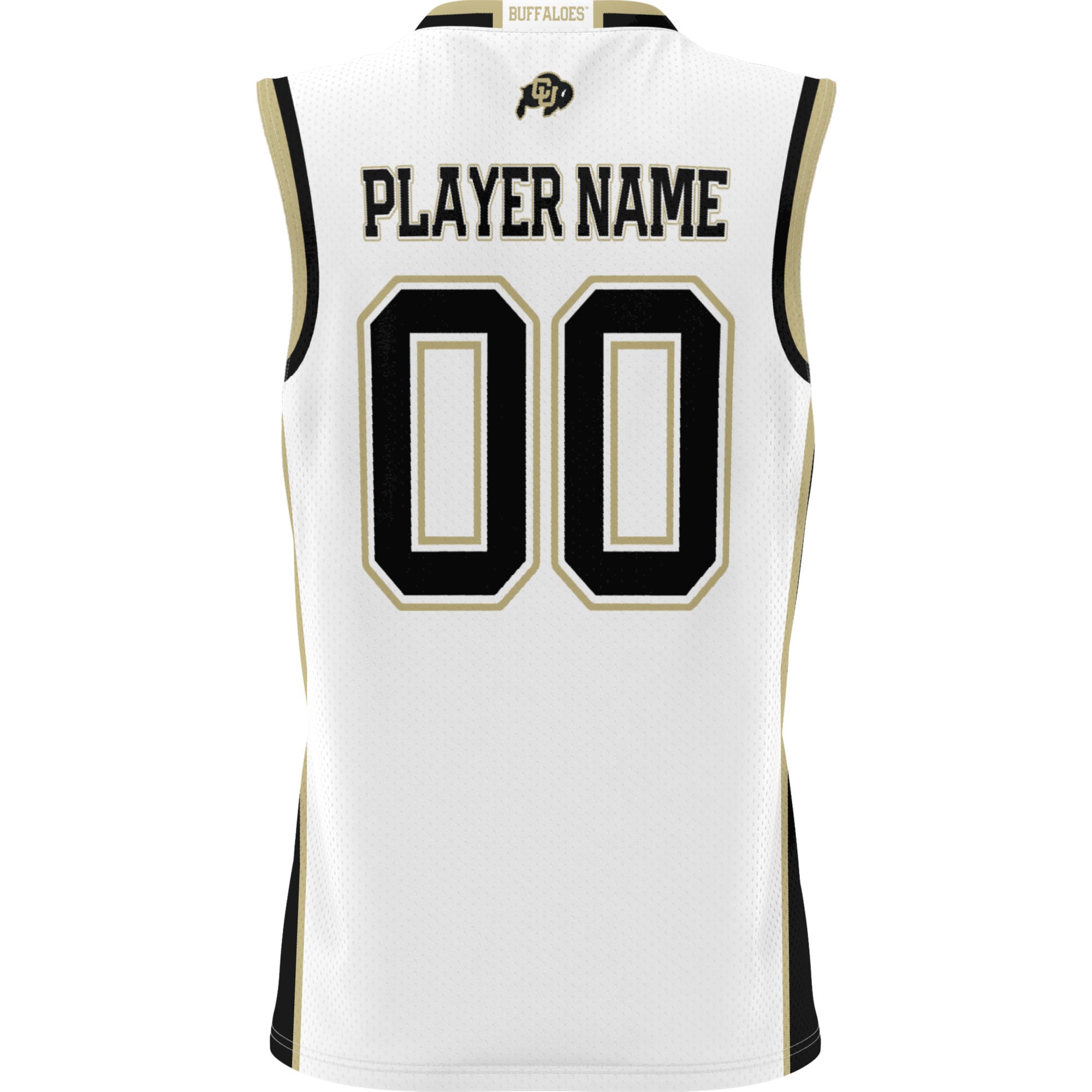 Colorado Buffaloes Unisex Lightweight Basketball Jersey White - back view