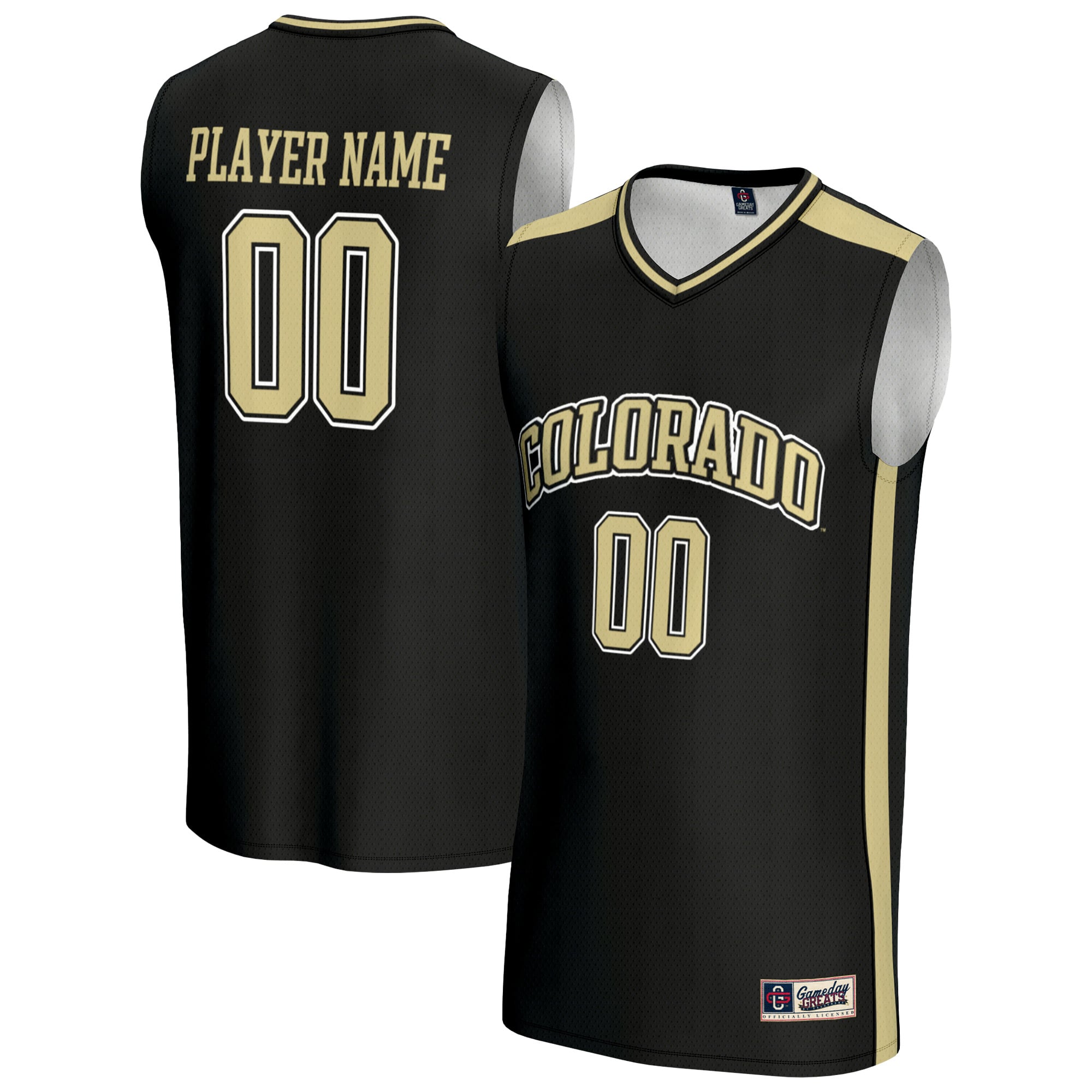 Colorado Buffaloes Youth Women's Basketball Lightweight Jersey Black - front and back view