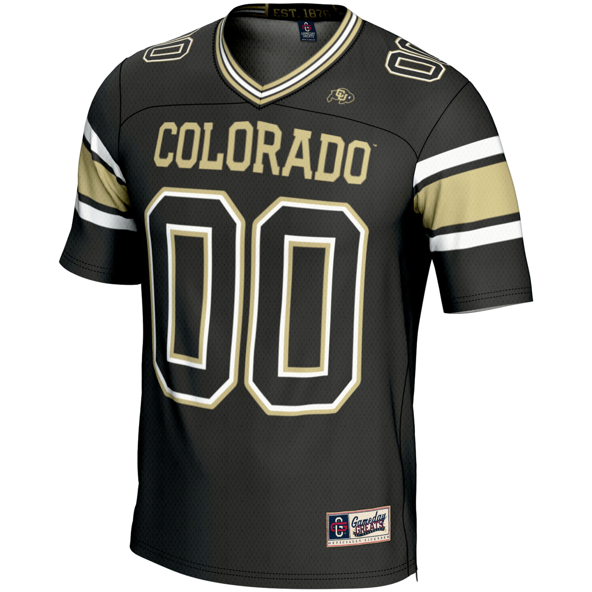 Colorado Buffaloes Youth Football Jersey Black - front view