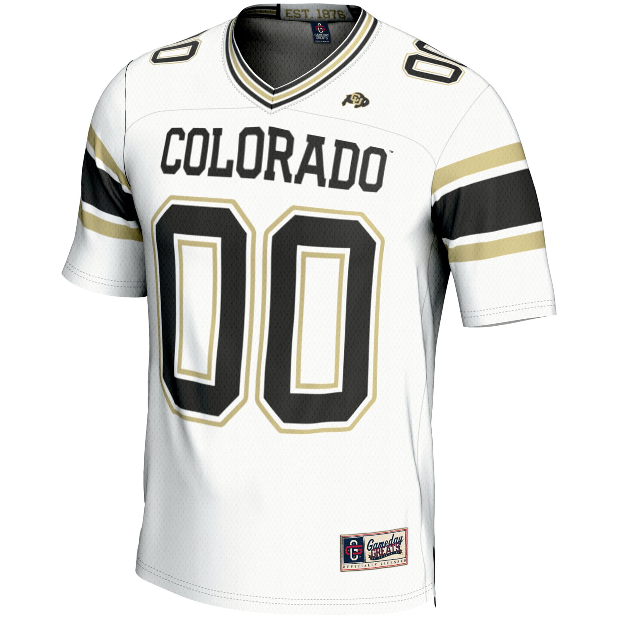 Colorado Buffaloes Youth Football Jersey White - front view