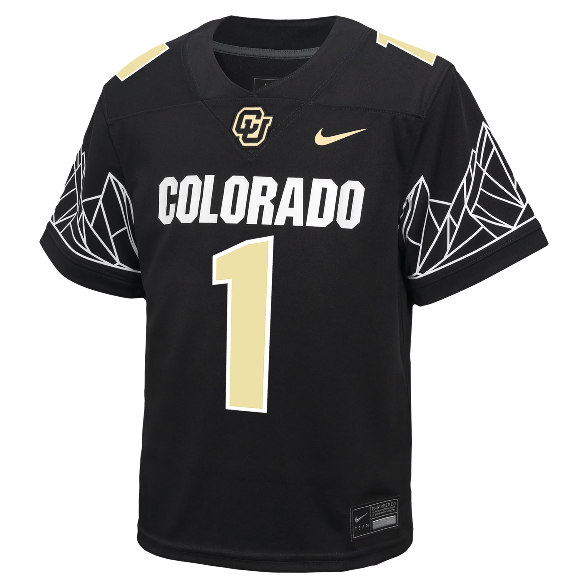 Colorado Buffaloes Youth Jersey Black - front view