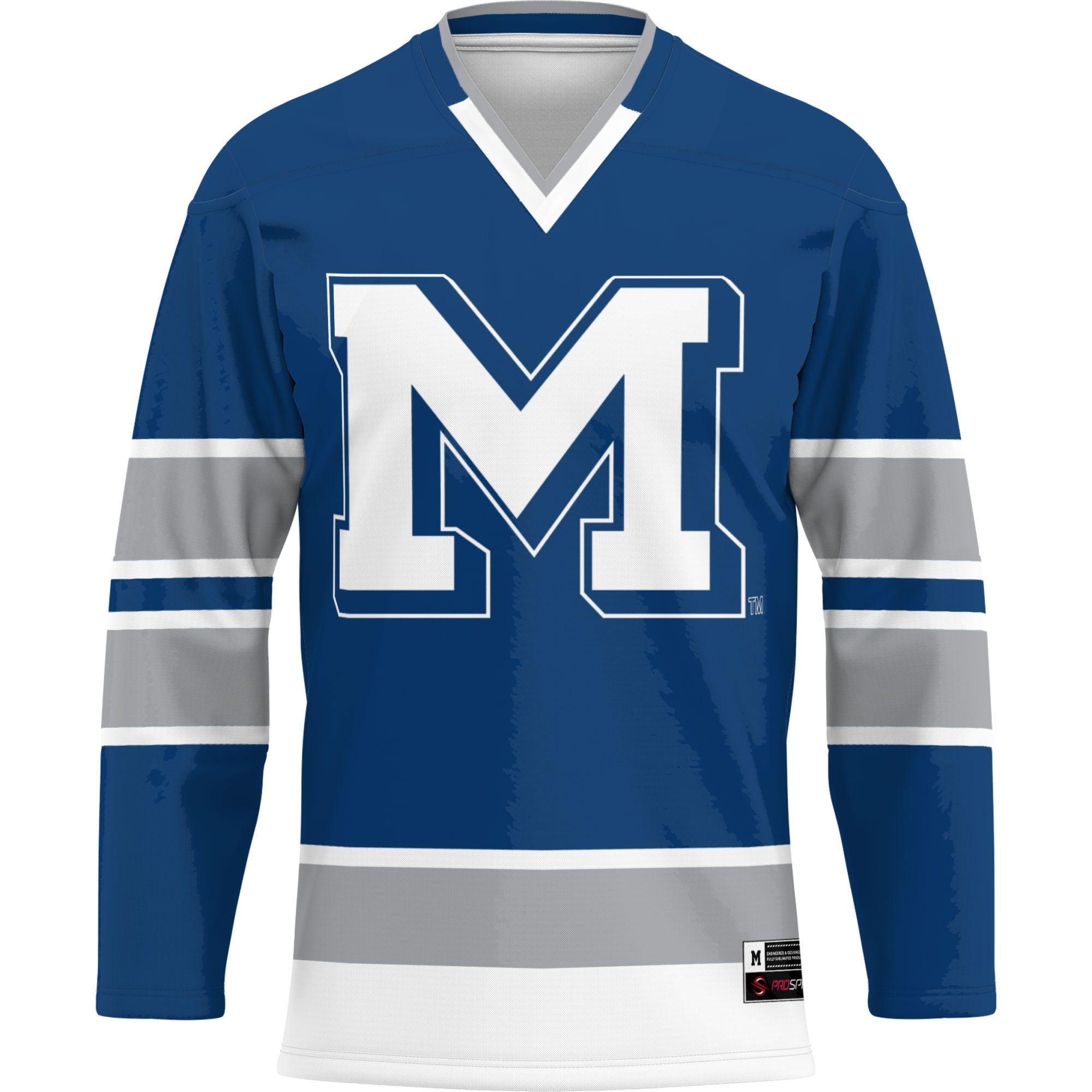Colorado School of Mines Orediggers Hockey Jersey Blue - front view