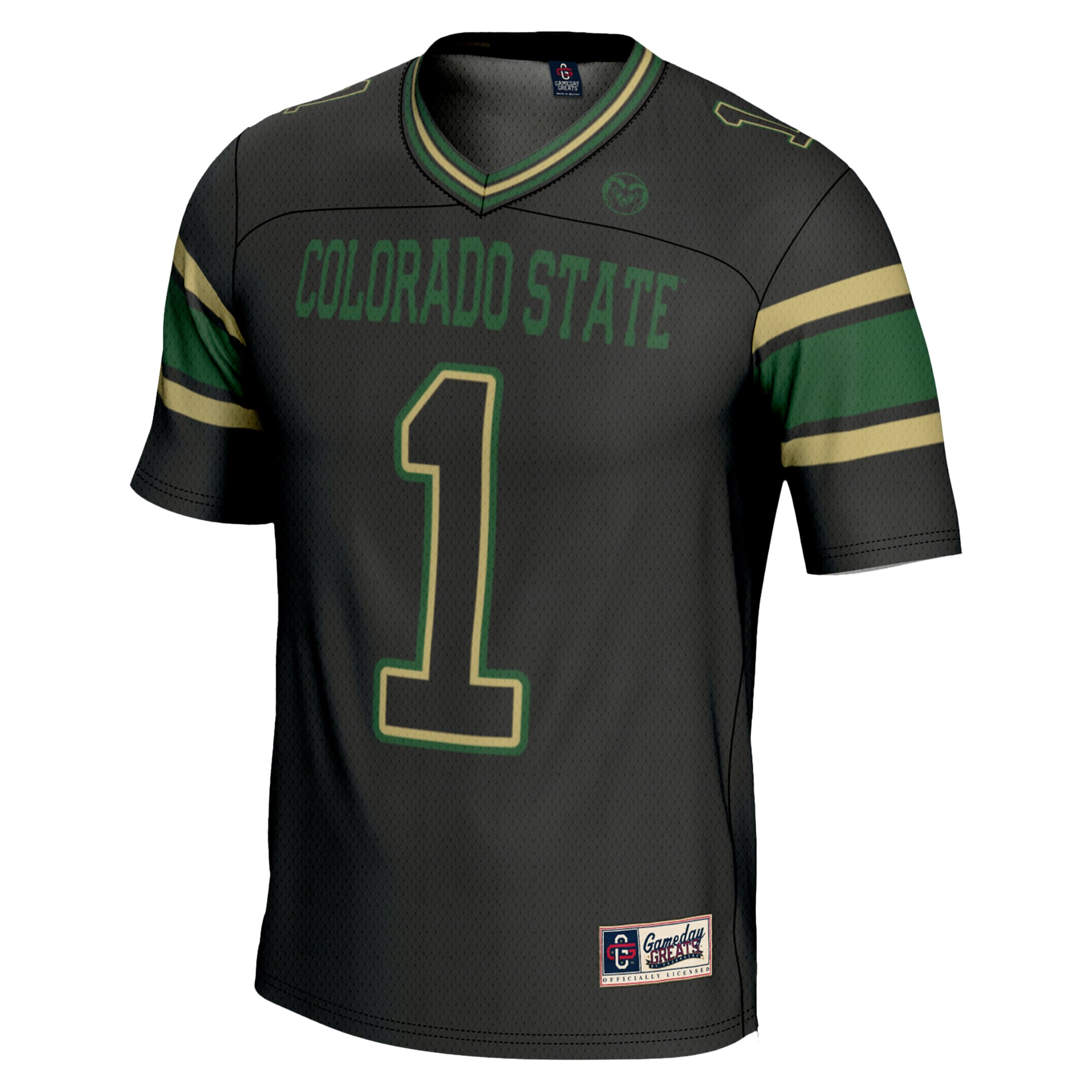 #1 Colorado State Rams Endzone Football Jersey Black - back view