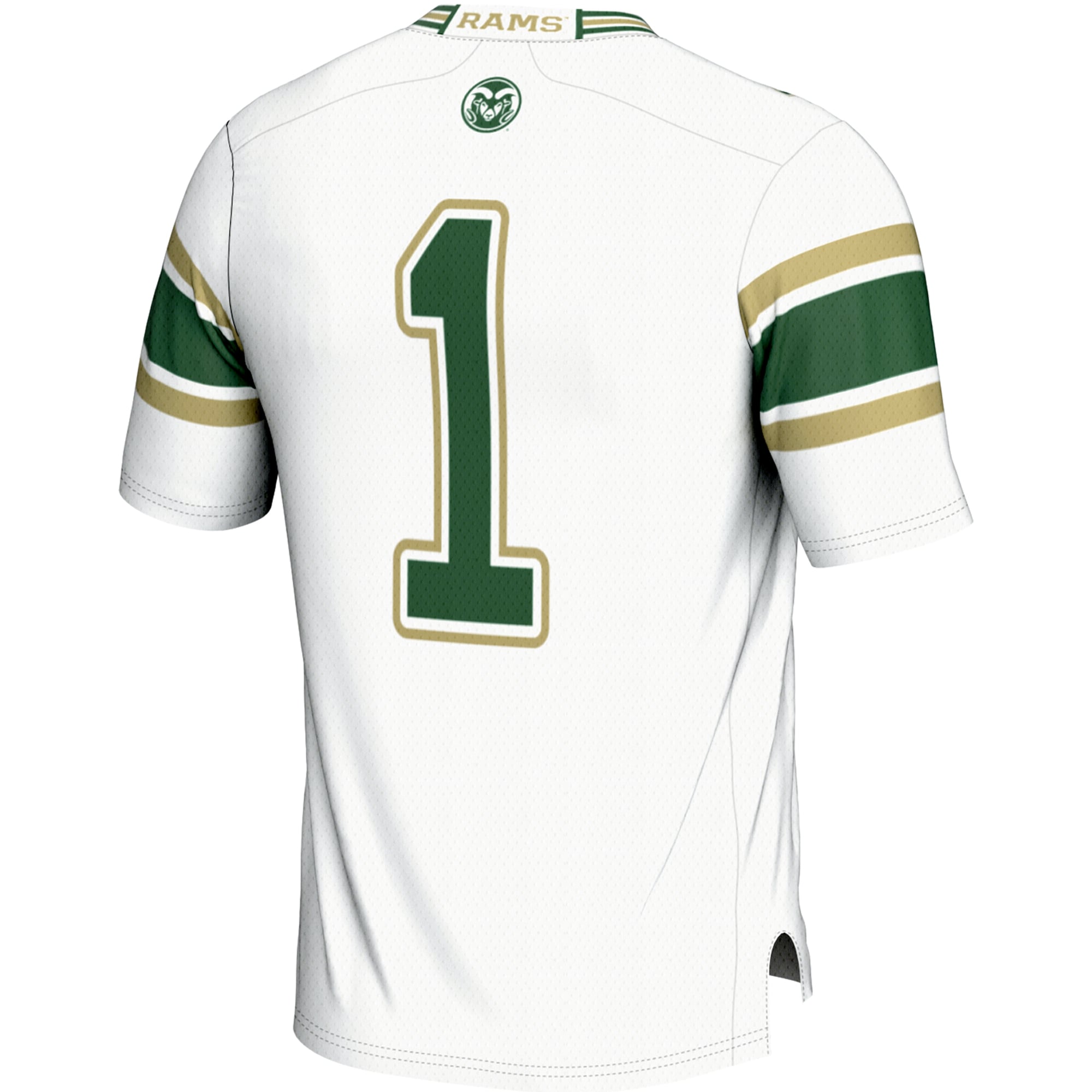 #1 Colorado State Rams Endzone Football Jersey White - detail view 1