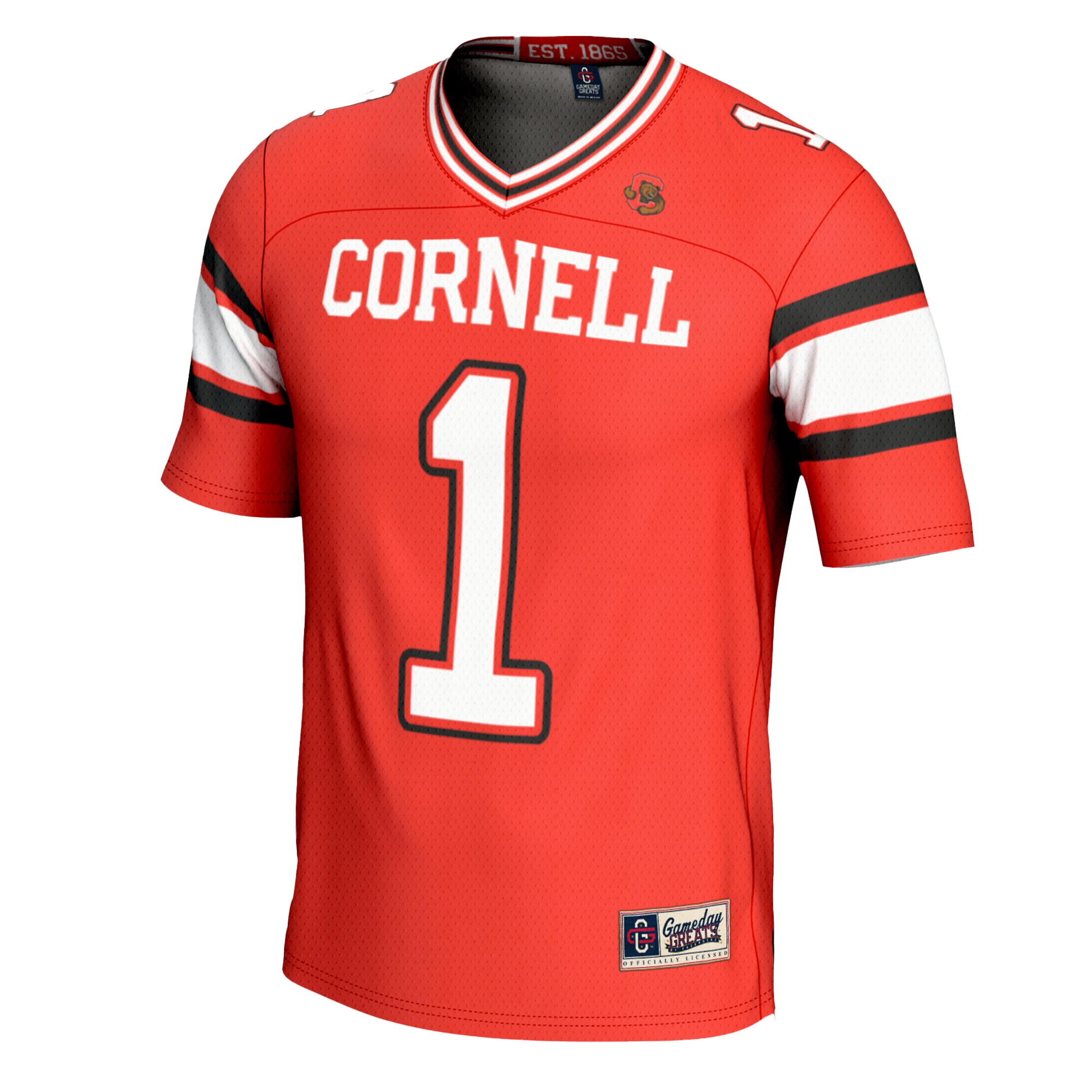 #1 Cornell Big Red Football Jersey Red - front view