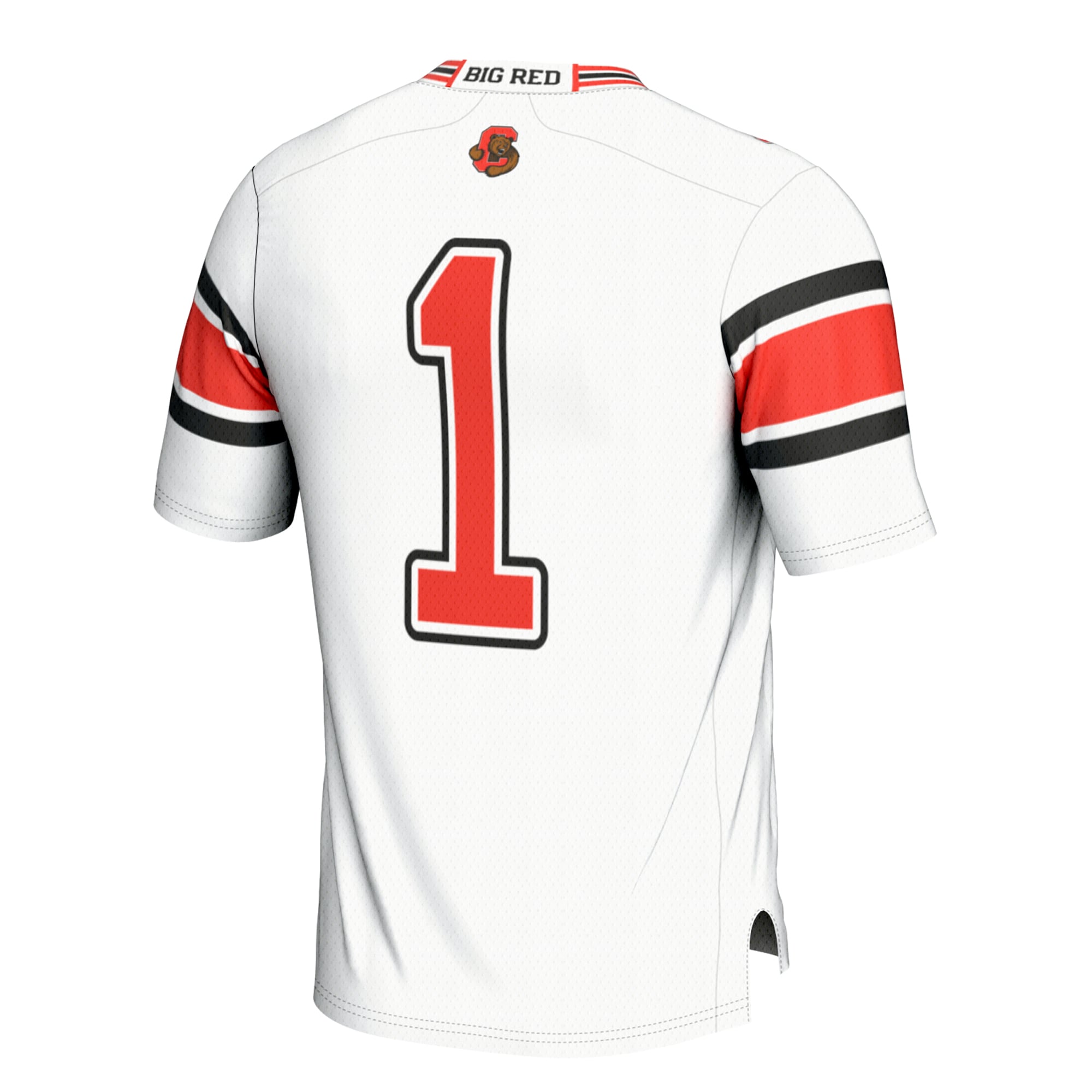#1 Cornell Big Red Football Jersey White - back view