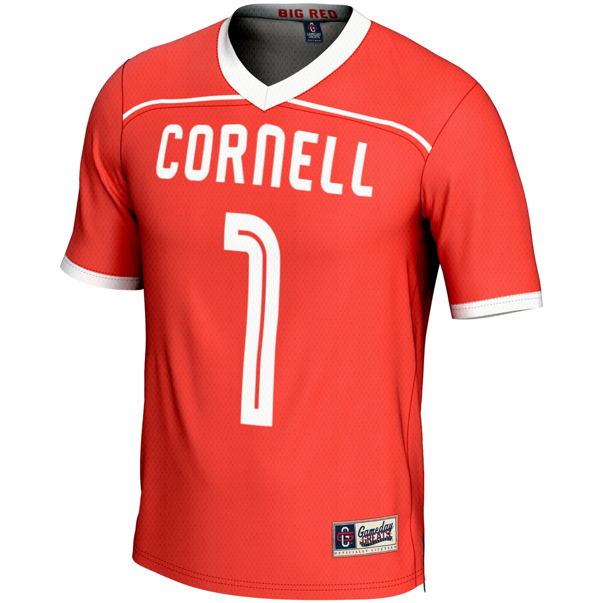 #1 Cornell Big Red Lightweight Men's Lacrosse Jersey Red - front view