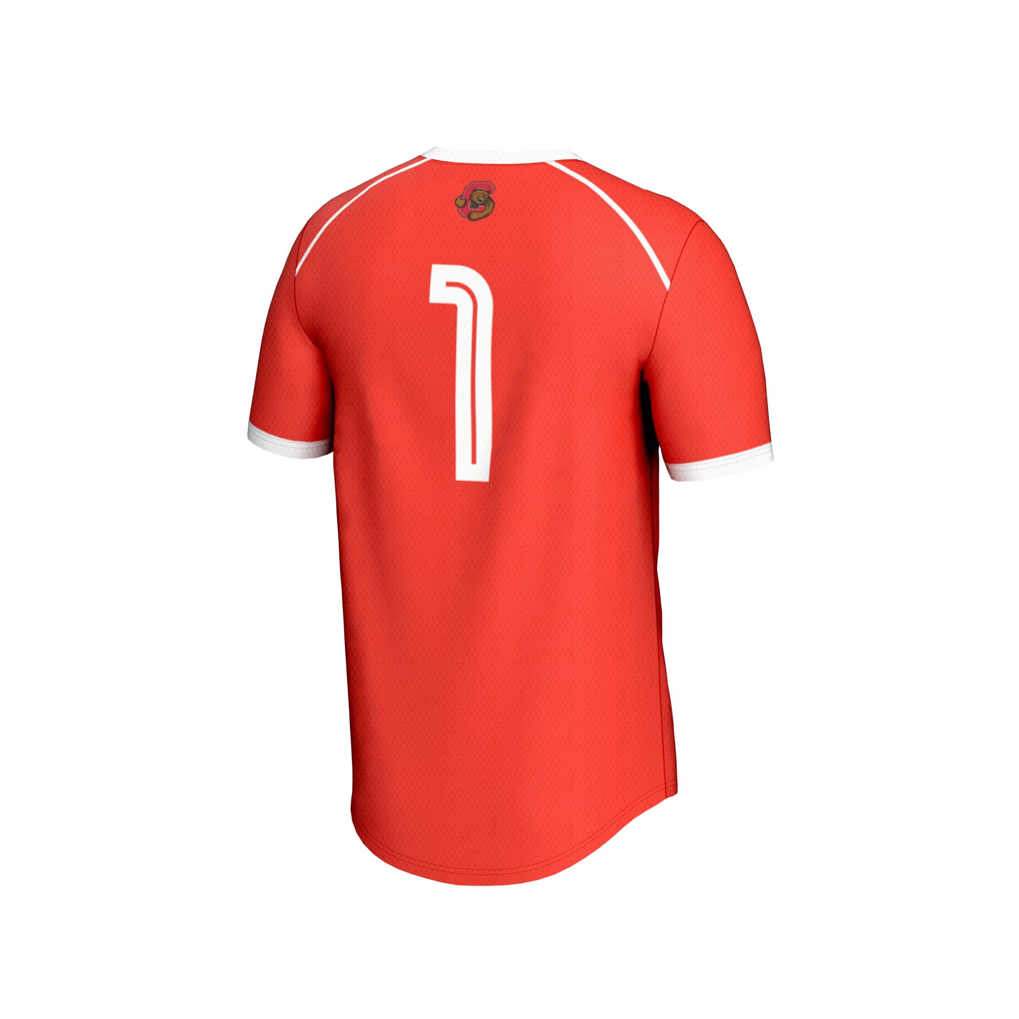 #1 Cornell Big Red Unisex Lightweight Women's Lacrosse Fashion Jersey Red - back view