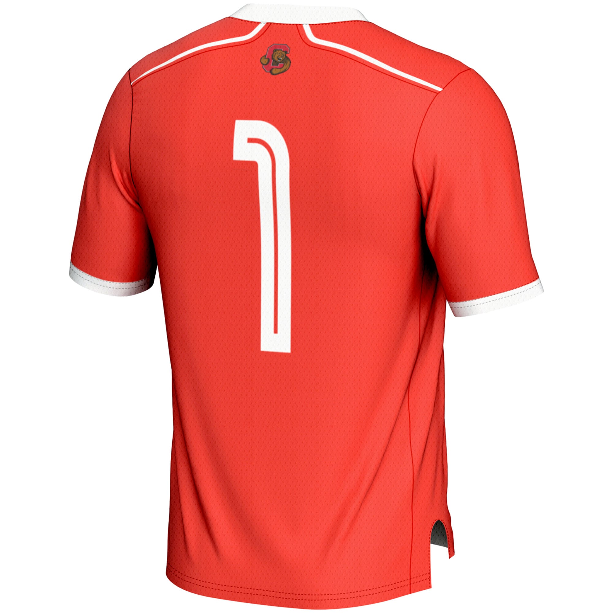 #1 Cornell Big Red Youth Lightweight Men's Lacrosse Jersey Red - back view