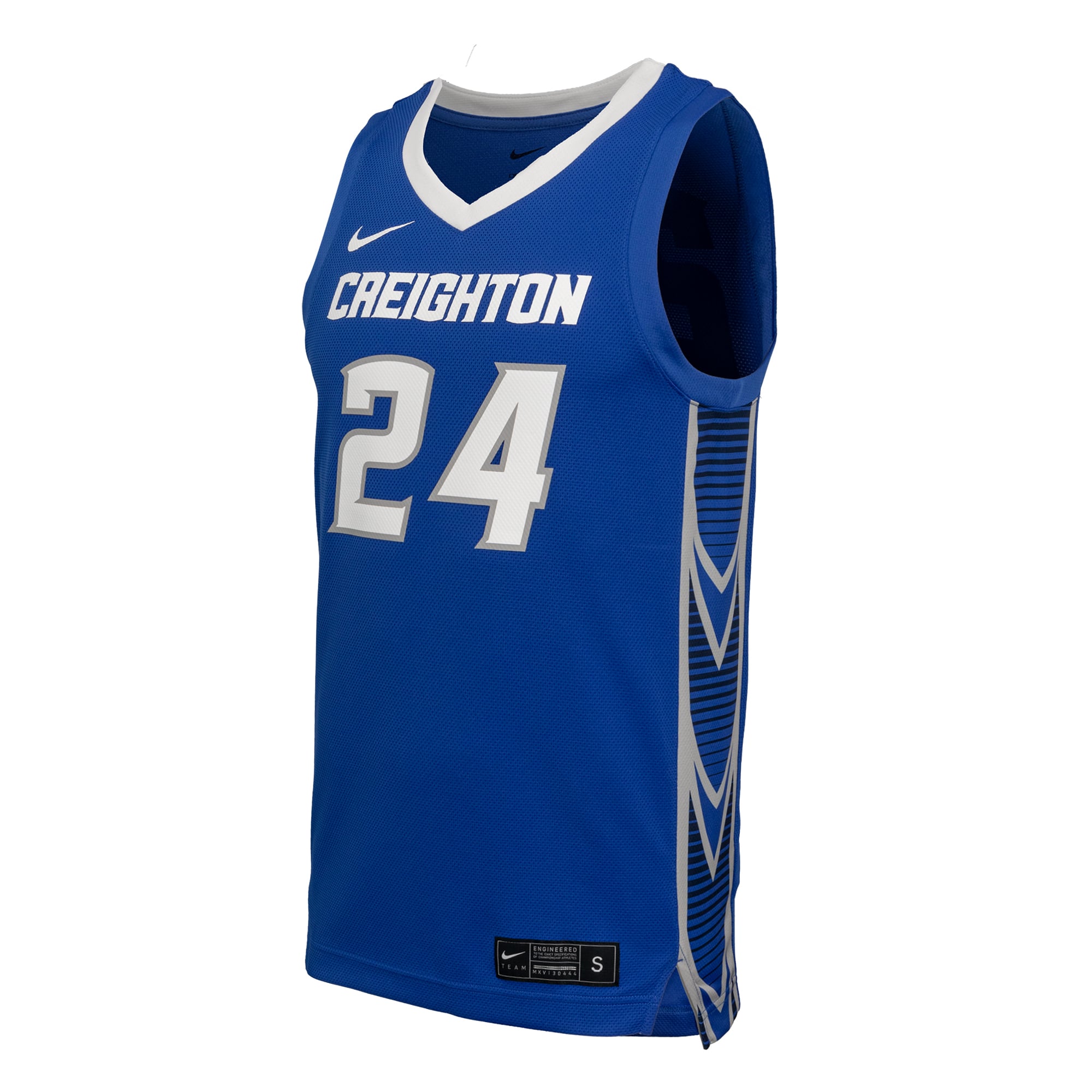 #24 Creighton Bluejays Basketball Jersey Royal - front view