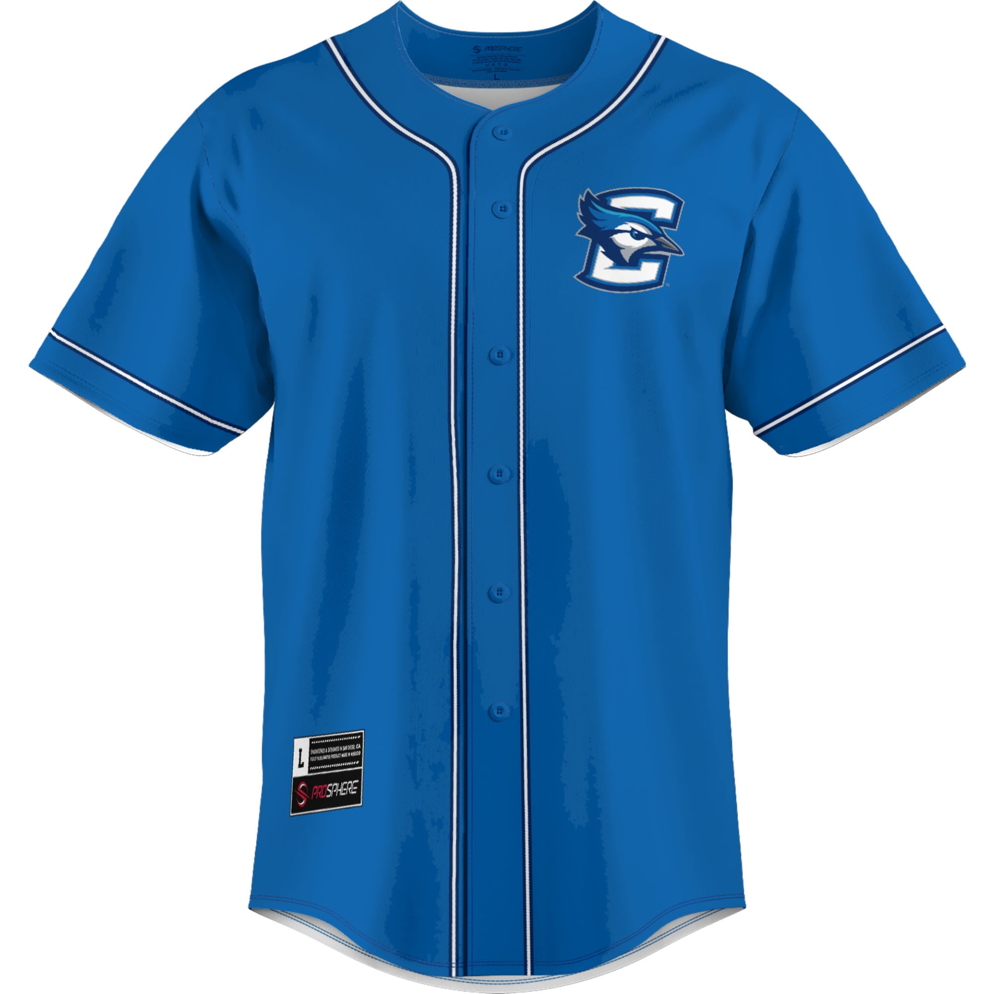 Creighton Bluejays Lightweight Baseball Jersey Blue - front view