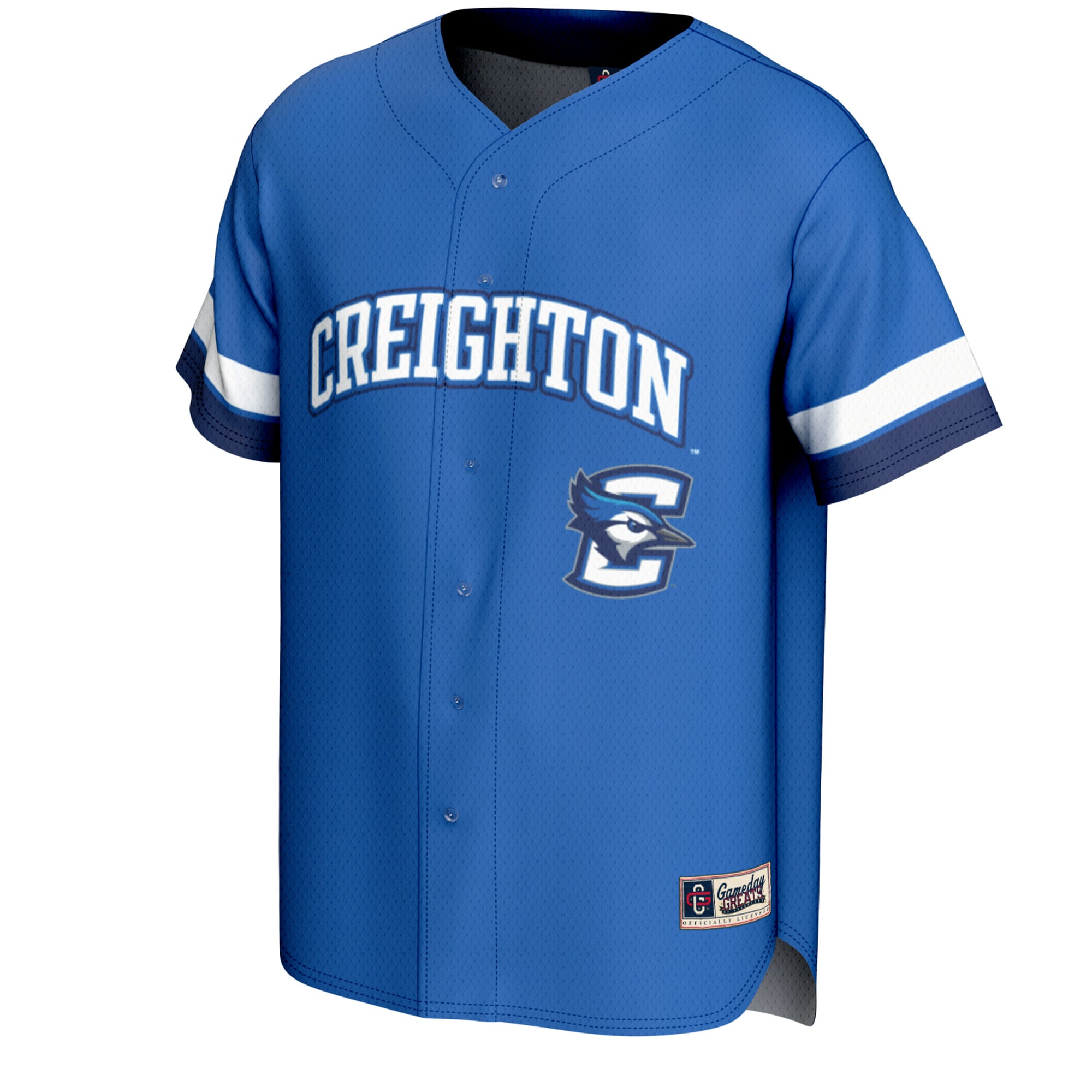 Creighton Bluejays Spirit Baseball Jersey Blue - front view