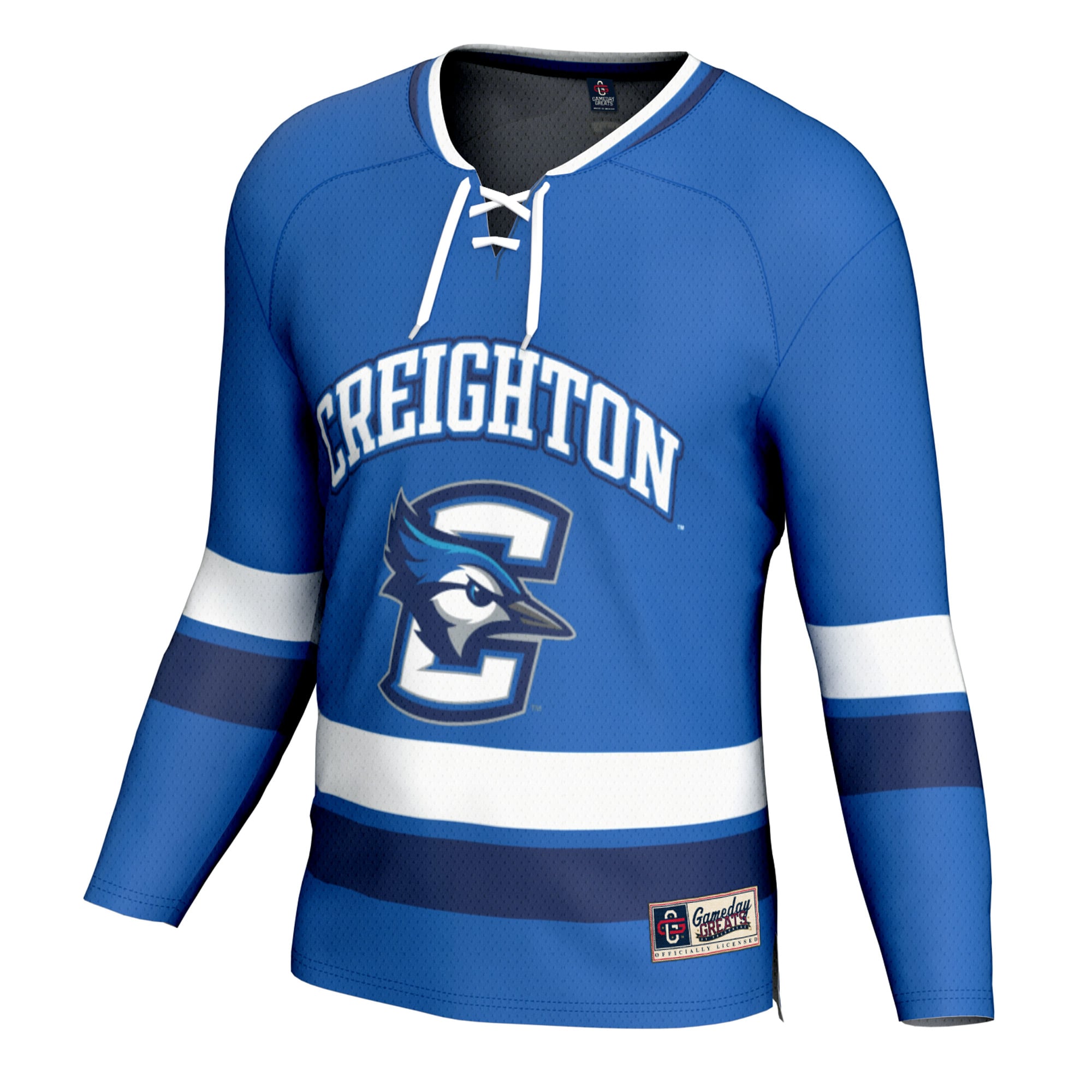 Creighton Bluejays Spirit Hockey Jersey Blue - front view